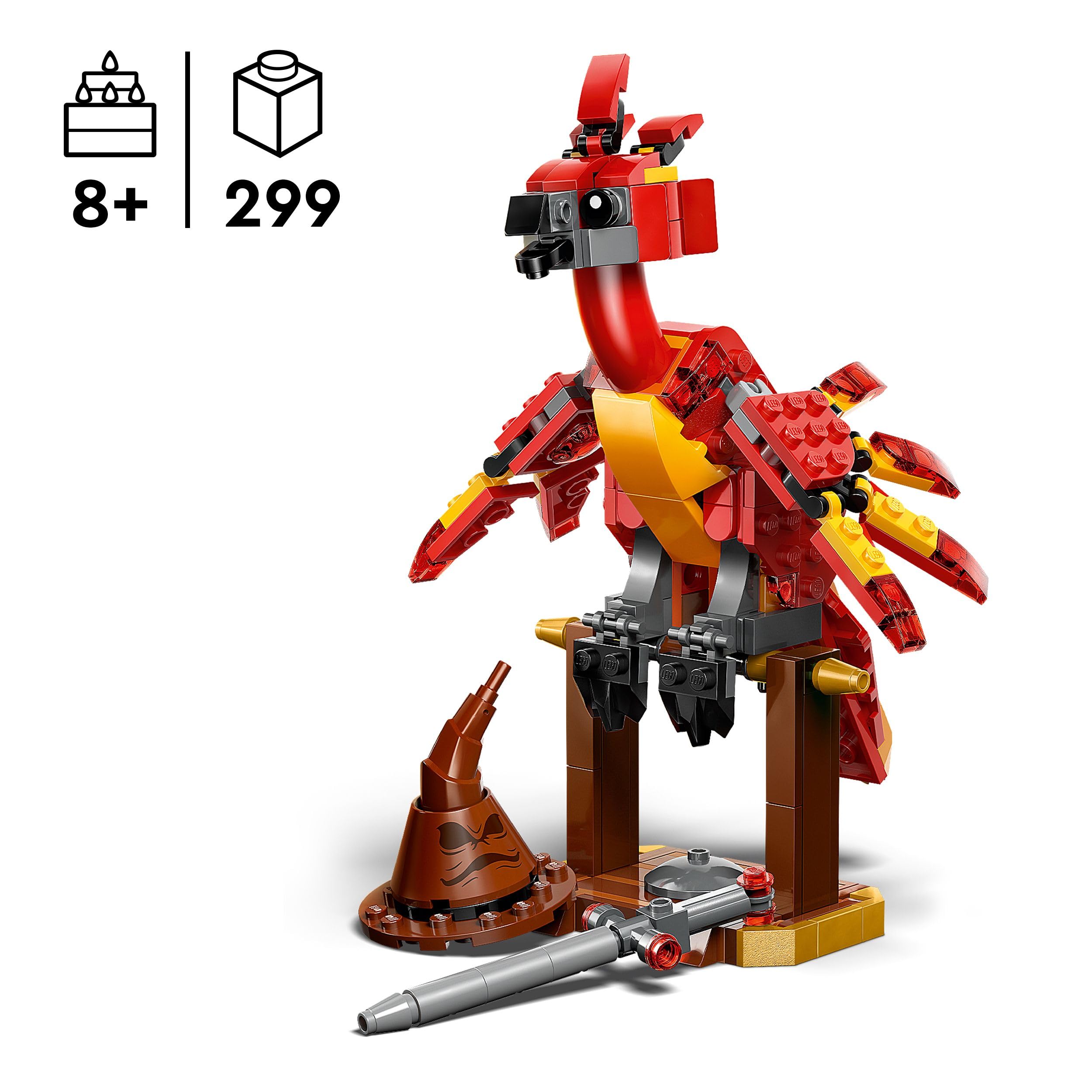 LEGO Harry Potter Fawkes Dumbledore’s Phoenix Building Set 76448 for Ages 8+ | Includes Sword of Gryffindor
