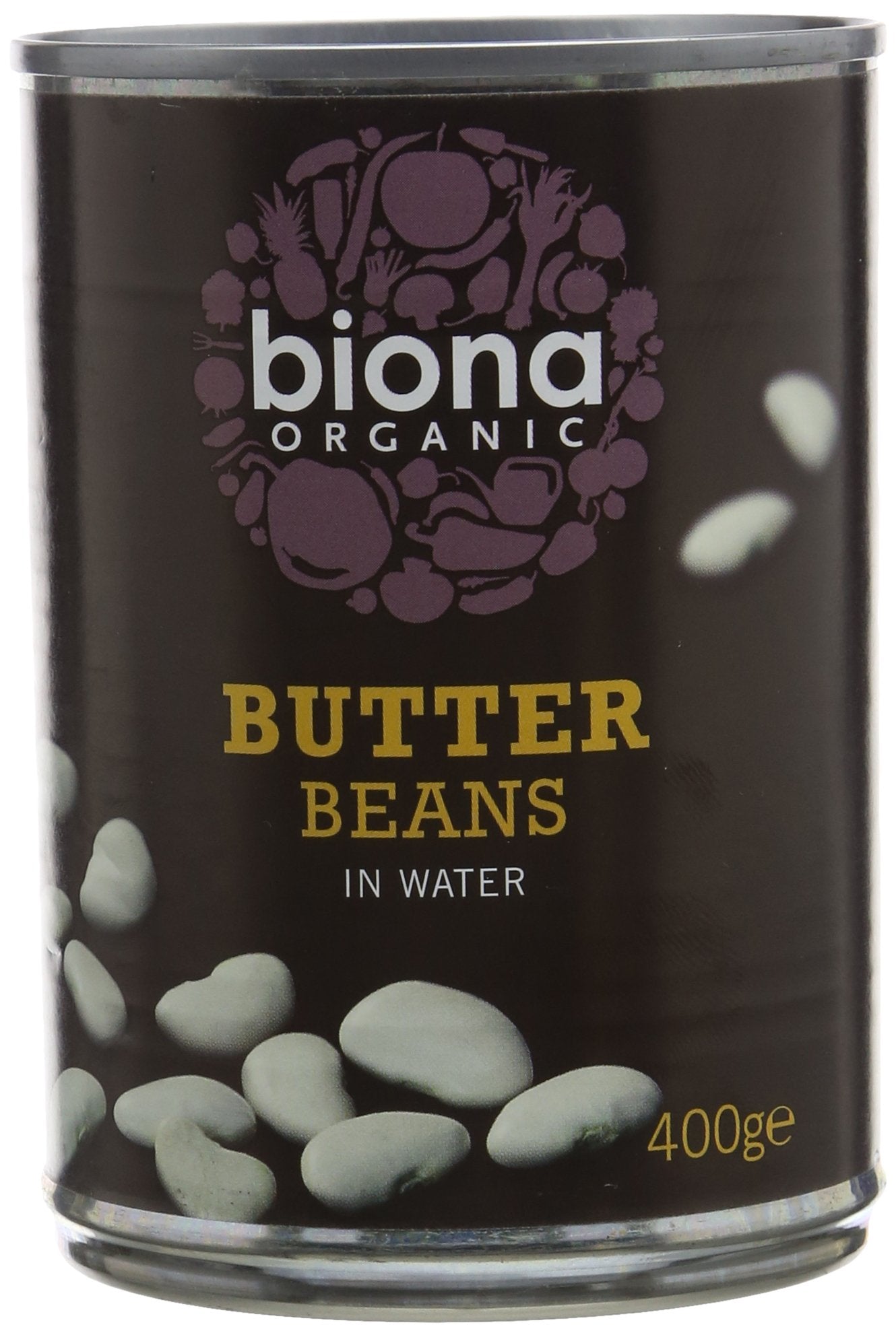 Biona Organic Butter Beans 400g - Vegan, High Fibre, No Added Salt or Sugar 1