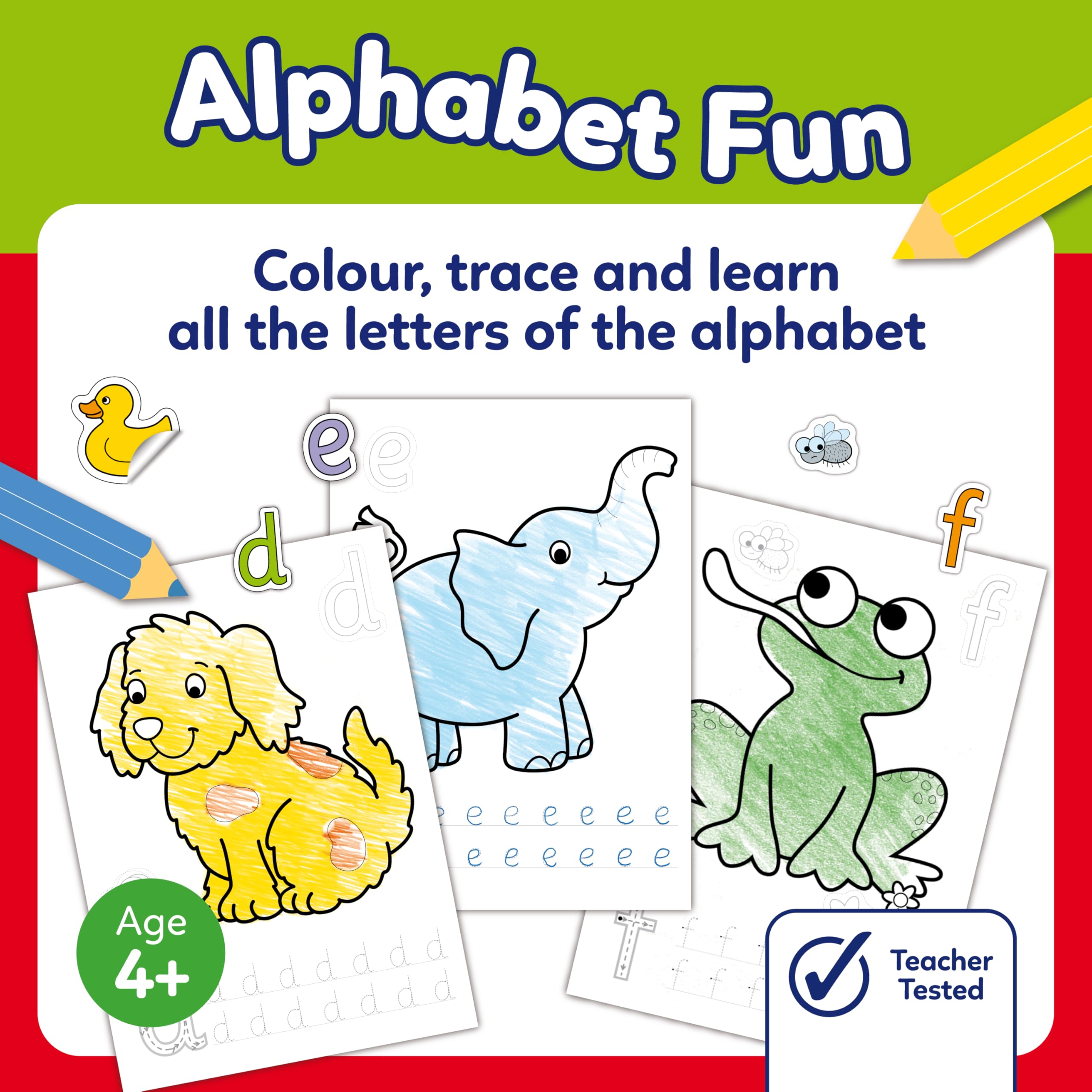 Orchard Toys ABC Colouring and Activity Book - Teaches Alphabet & Literacy Skills | Ages 4+ 2