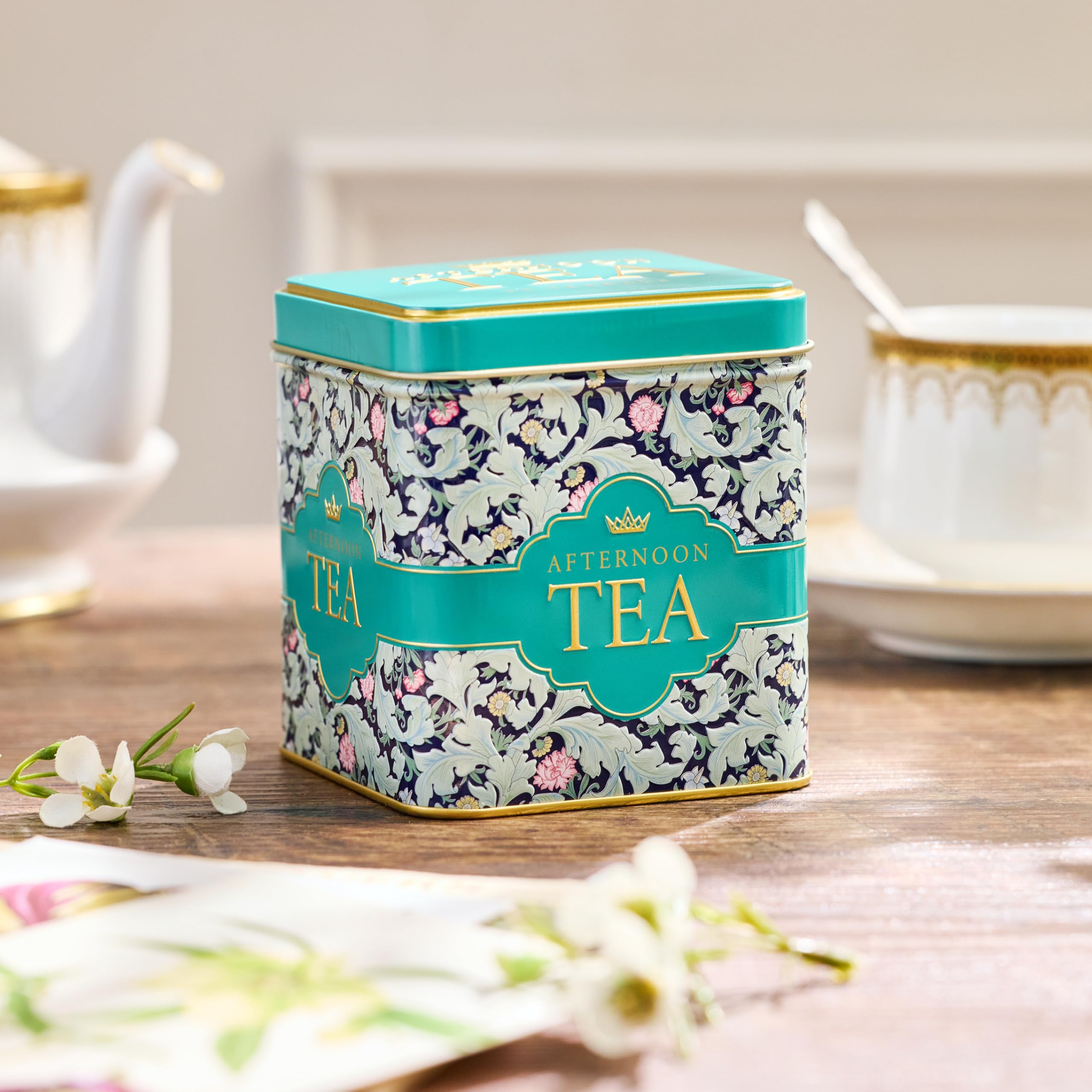 New English Teas Victorian Garden Tea Tin - English Afternoon 32-Bag Black Tea Collection 4