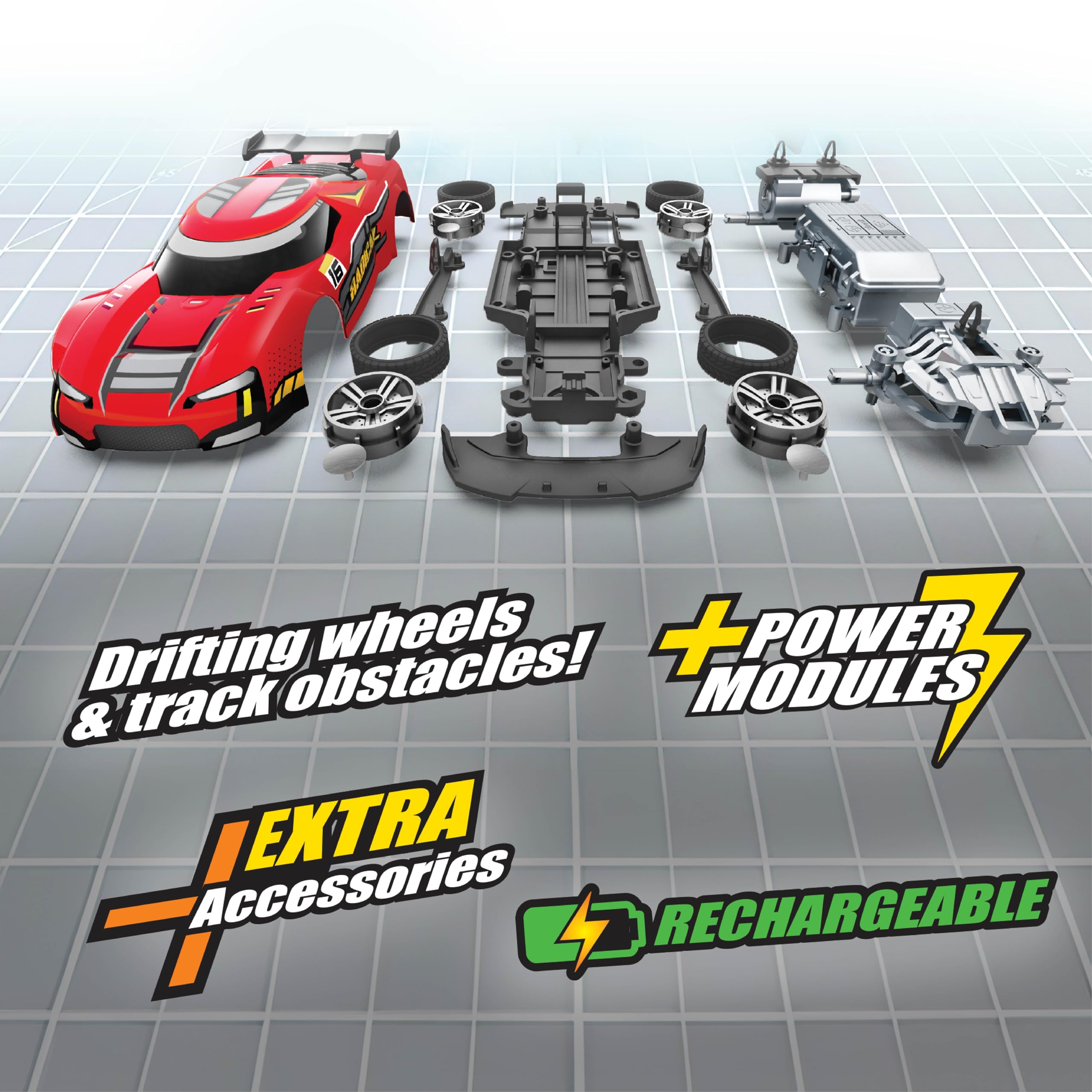 Silverlit Build 2 Drive RC Car Duo Set - Build, Race & Customize with 2 Remote-Controlled Cars for Kids 6+ 5