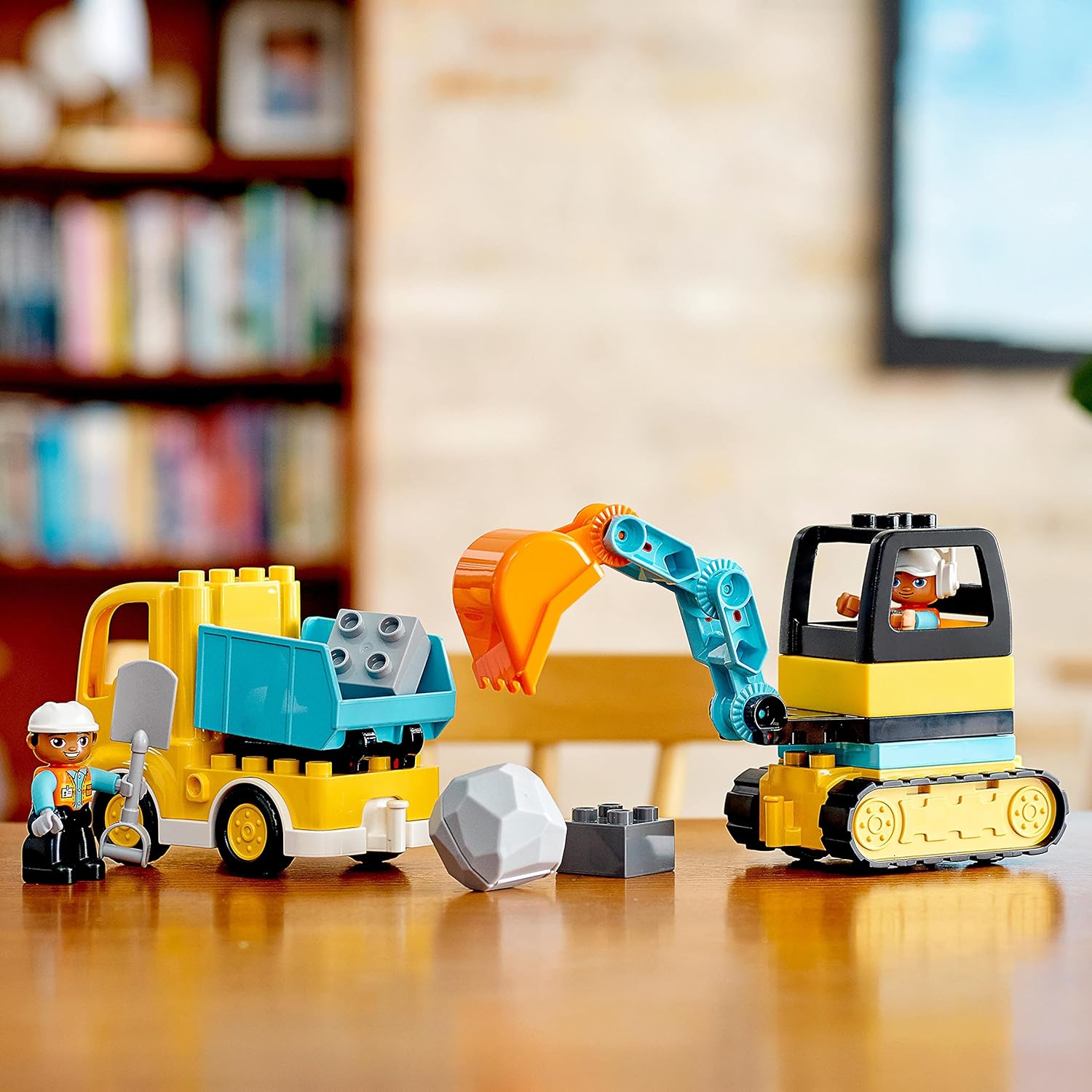 LEGO DUPLO Town Truck & Tracked Excavator Construction Playset for Toddlers 2+ 13