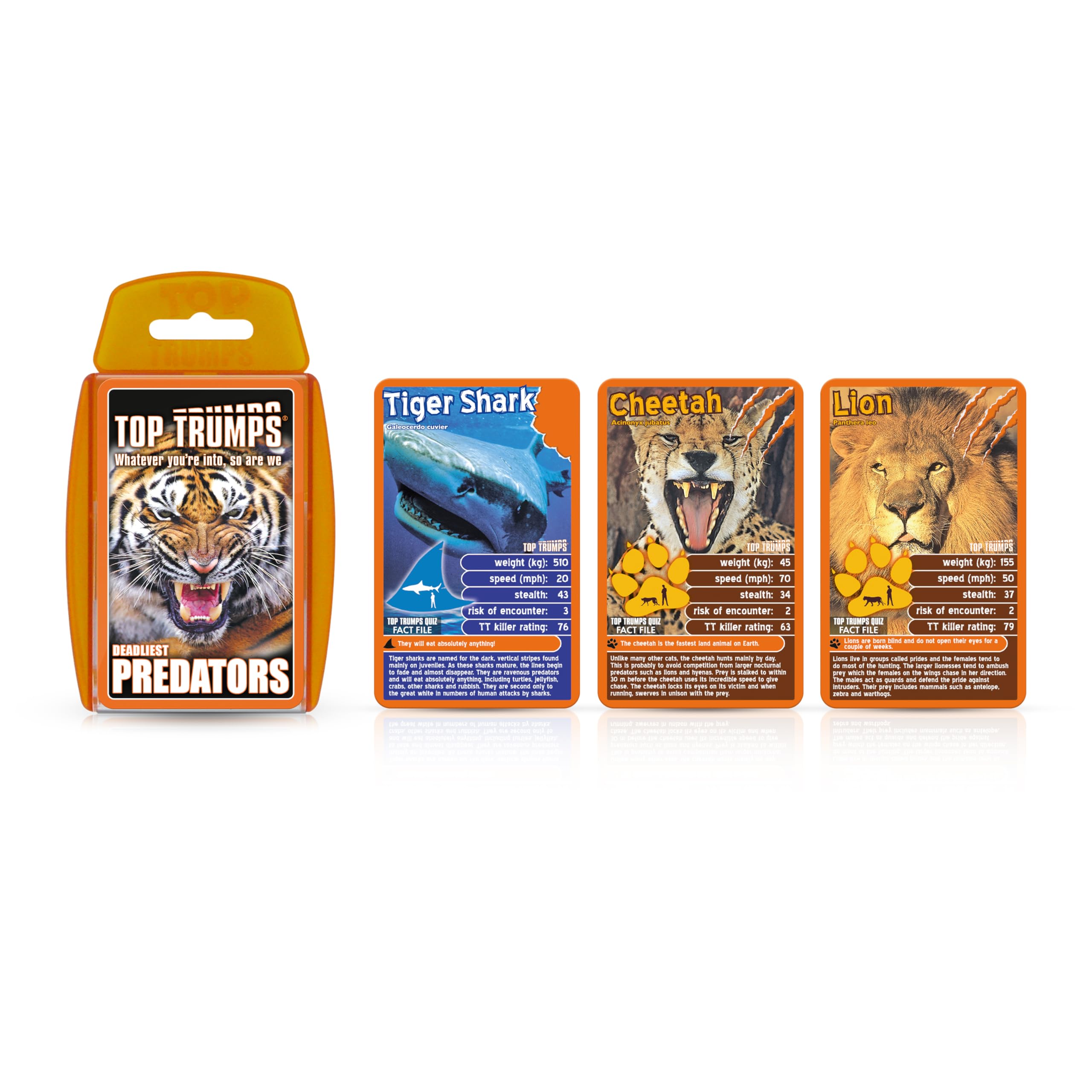 Top Trumps Deadliest Predators Card Game - Educational Wildlife Battle Game with Great White Shark, Komodo Dragon & King Cobra 1
