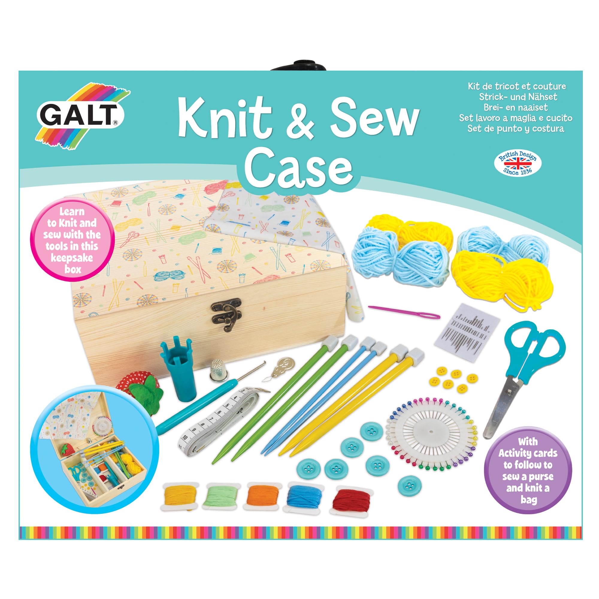 Galt Knit and Sew Kit - Creative Craft Set for Kids 7 Years and Up 4