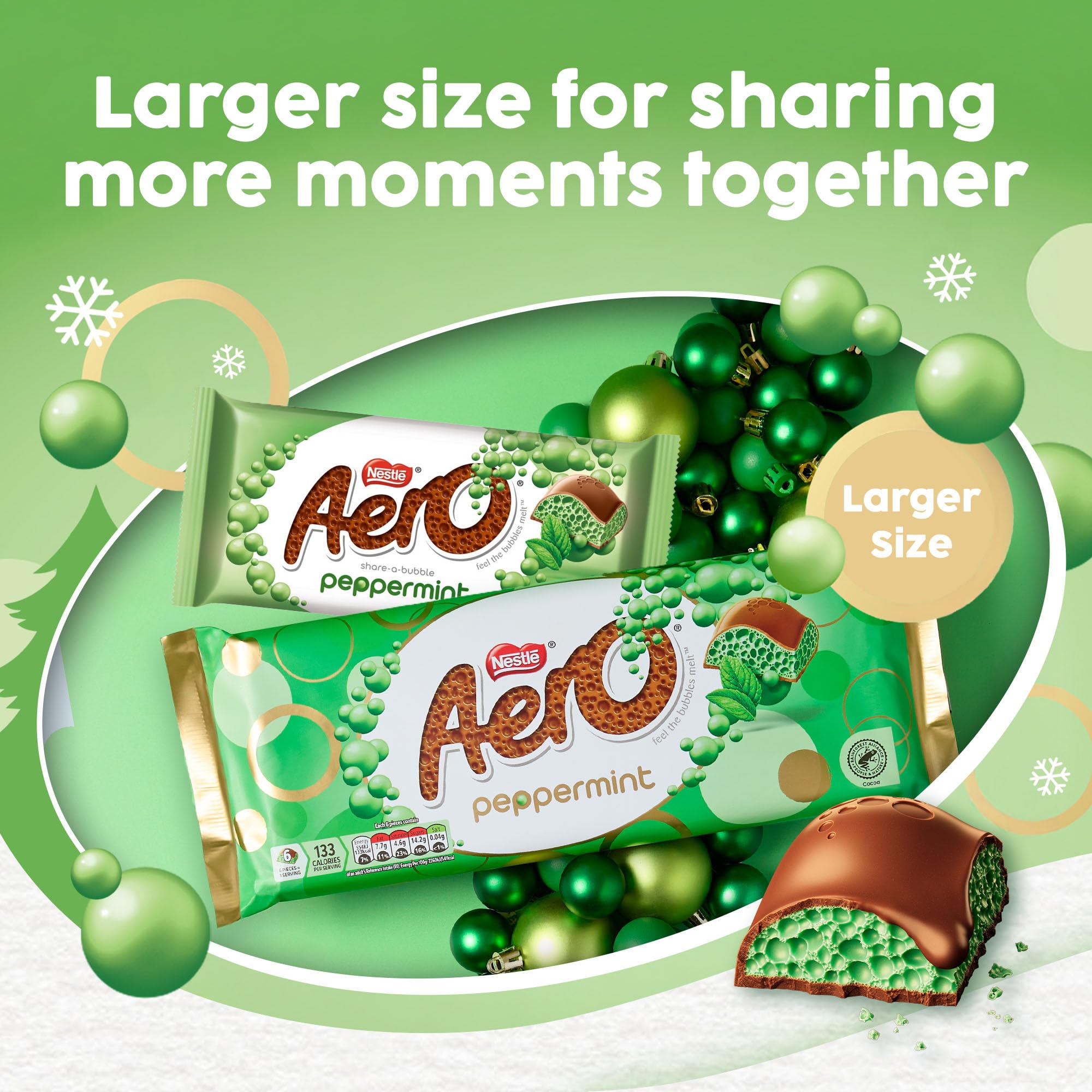 Aero Peppermint Gifting Block – 295g Bubbly Milk Chocolate with Refreshing Peppermint 13