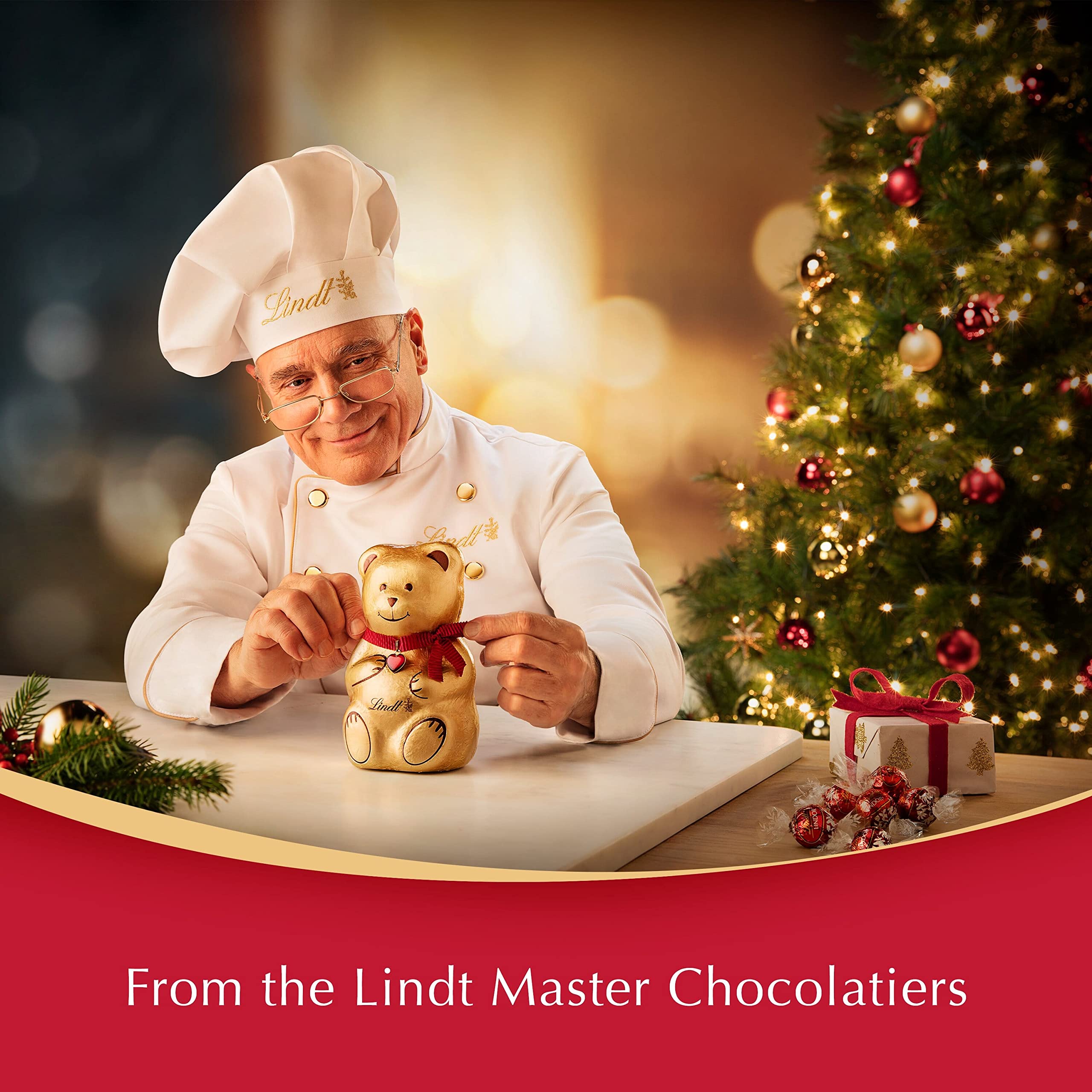 Lindt - Teddy Gold Milk Chocolate Christmas Tree Decorations 60g (6 Teddies) 5