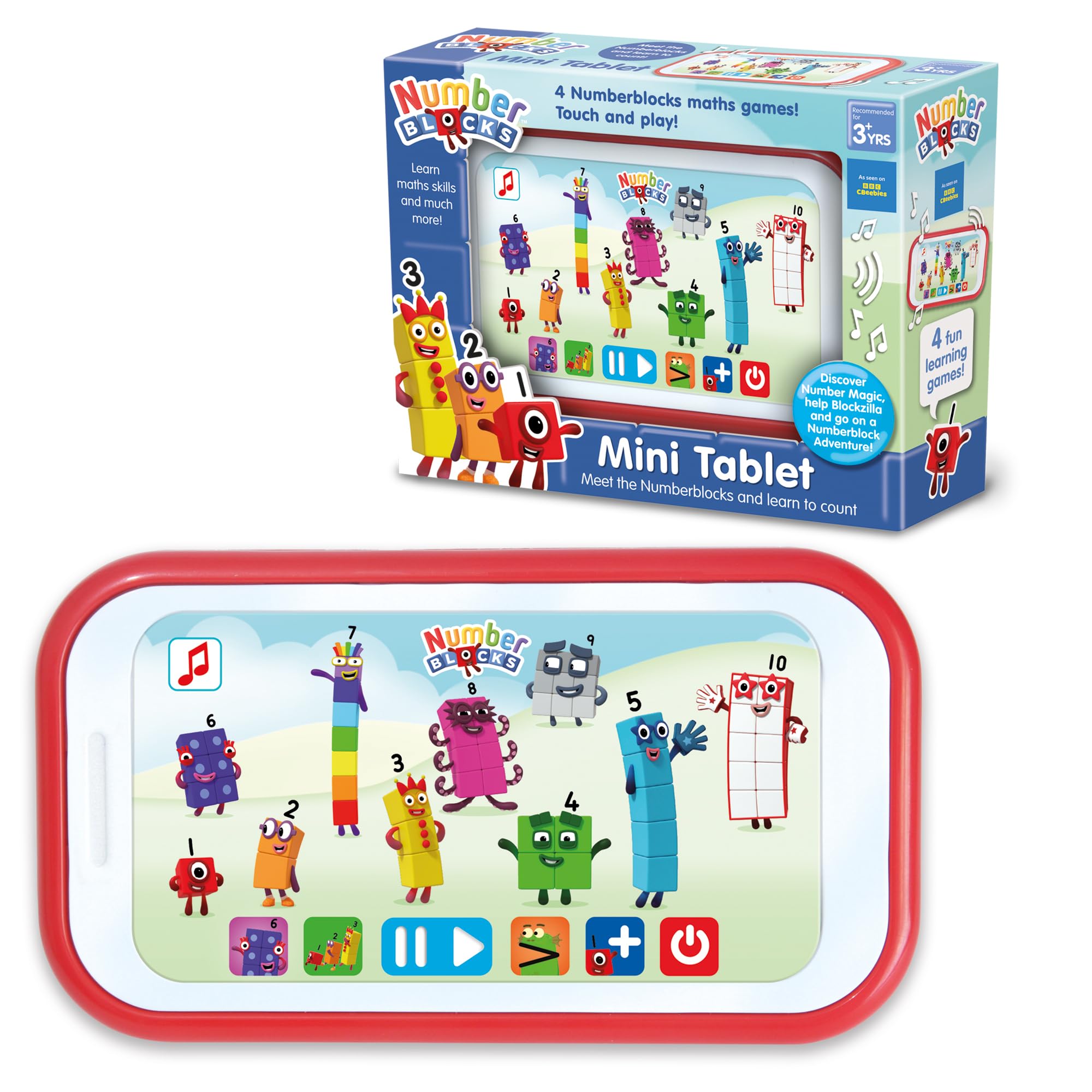 Numberblocks Mini Tablet Toy - Interactive Educational Playset for Toddlers 18 Months+