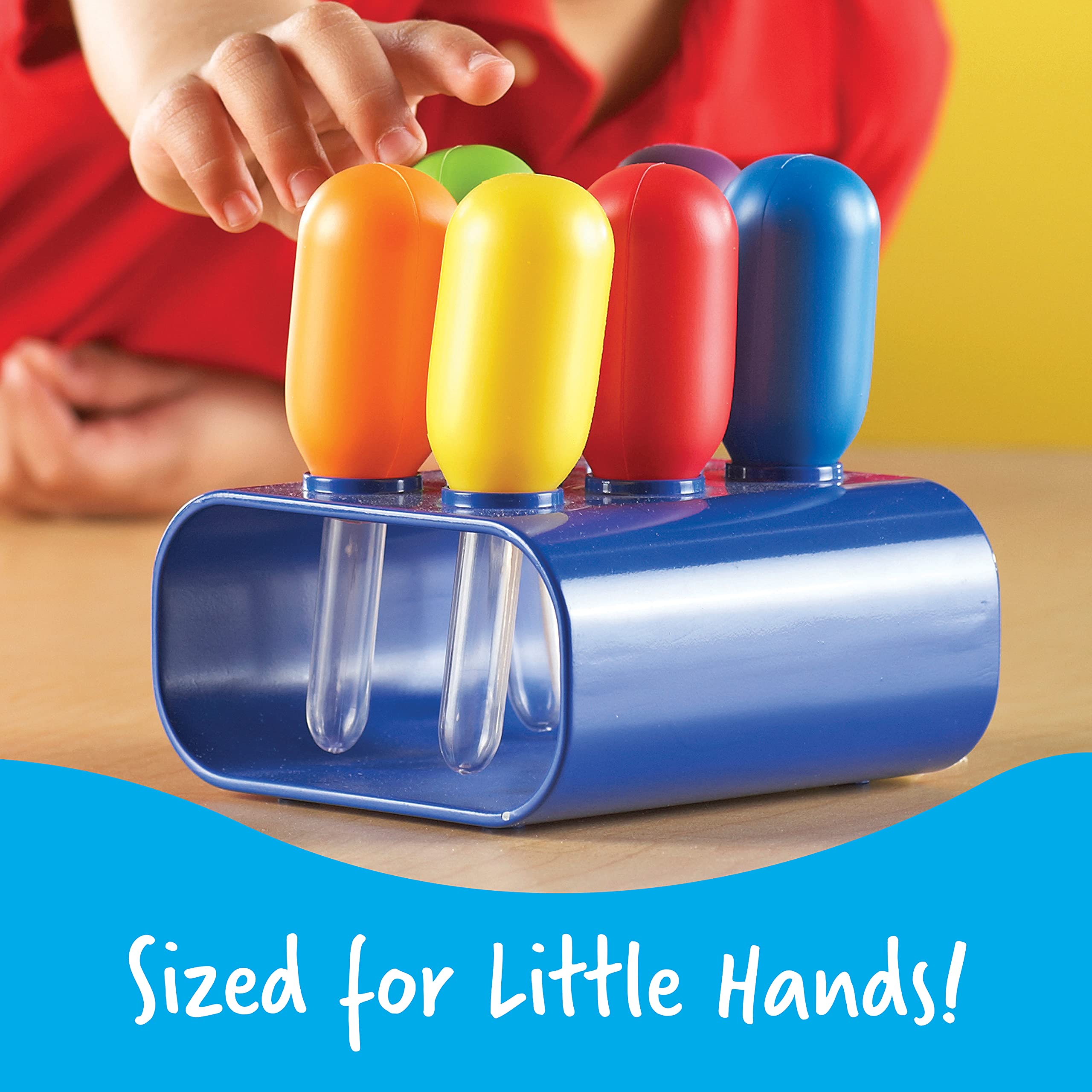 Learning Resources Jumbo Colorful Eyedroppers - Set of 6 with Stand | Ages 3+ | Motor Skills 5