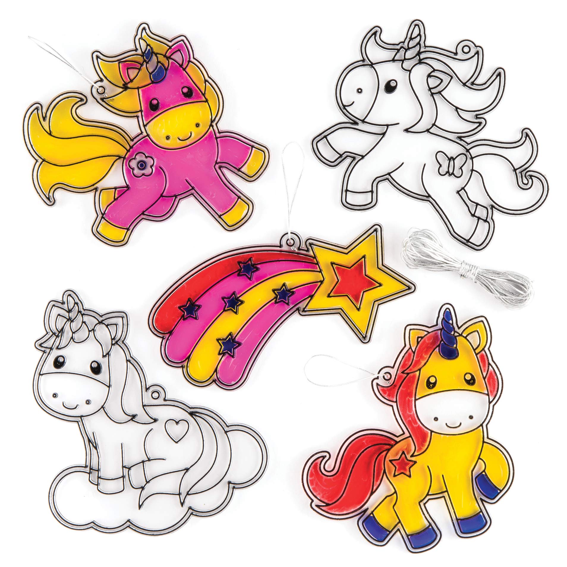 Baker Ross Unicorn Suncatcher Decorations - Arts & Crafts Kit for Kids 9