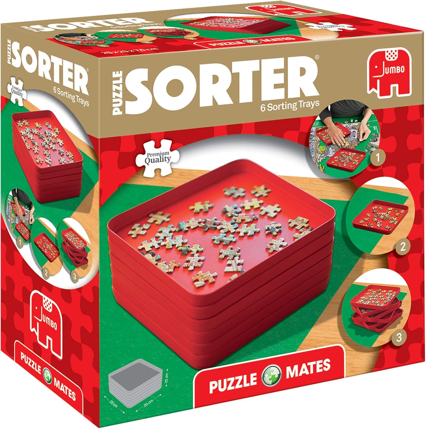 Jumbo Puzzle Mates Sorting Tray - 6-Pack Puzzle Accessory for Organizing Jigsaw Pieces 1