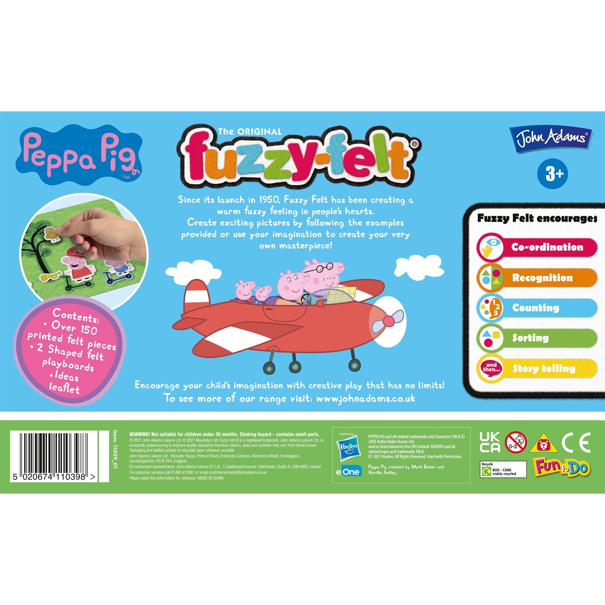 Peppa Pig Fuzzy Felt House Playset - Red 9