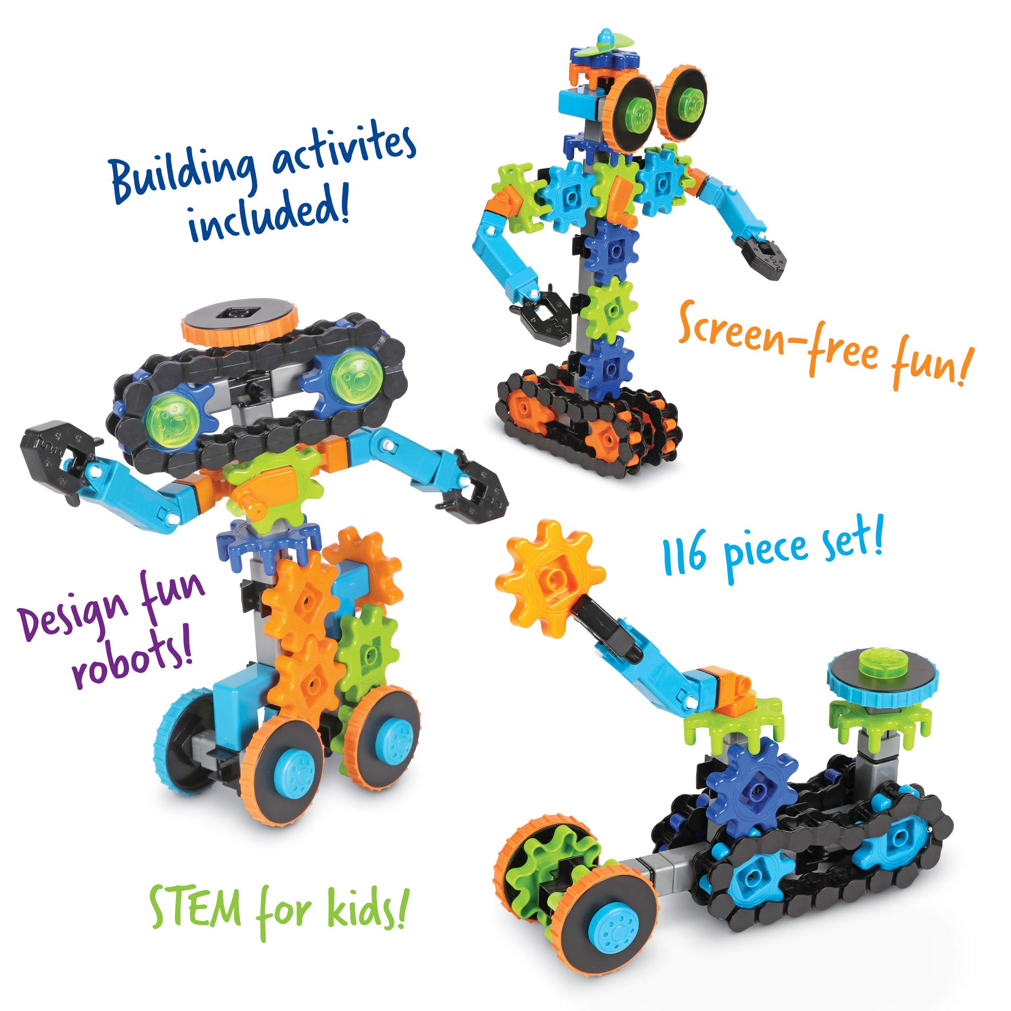 Learning Resources Gears! Gears! Gears! Robots in Motion - STEM Building Set for Kids Ages 5+ 14