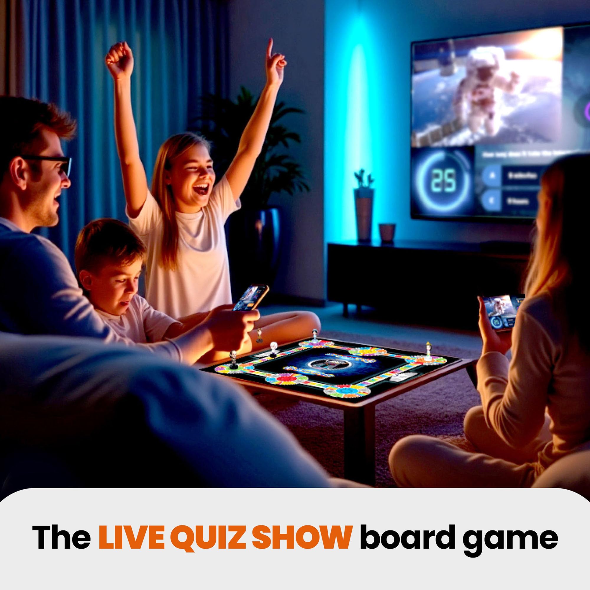OUTSMARTED! Ultimate Edition Board Game - App-Driven Quiz Show | 2-24 Players | 96-1200 Age Range 2