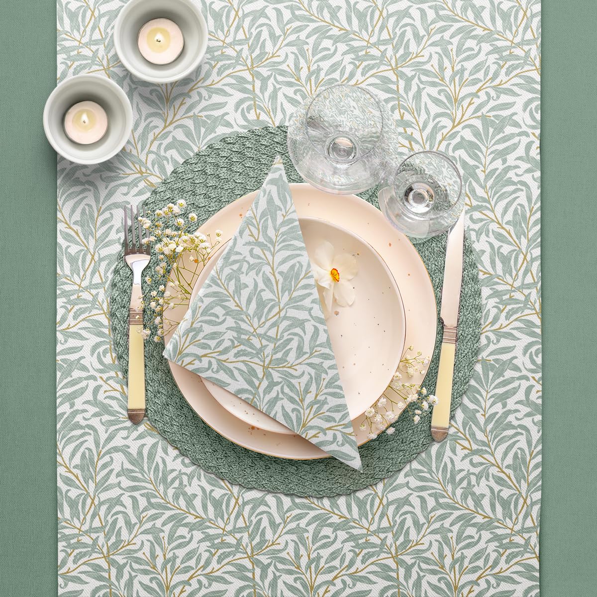 PAW Cloth-Like Airlaid Napkins 40 x 40 cm | 50 Pieces | Willow Branch 11