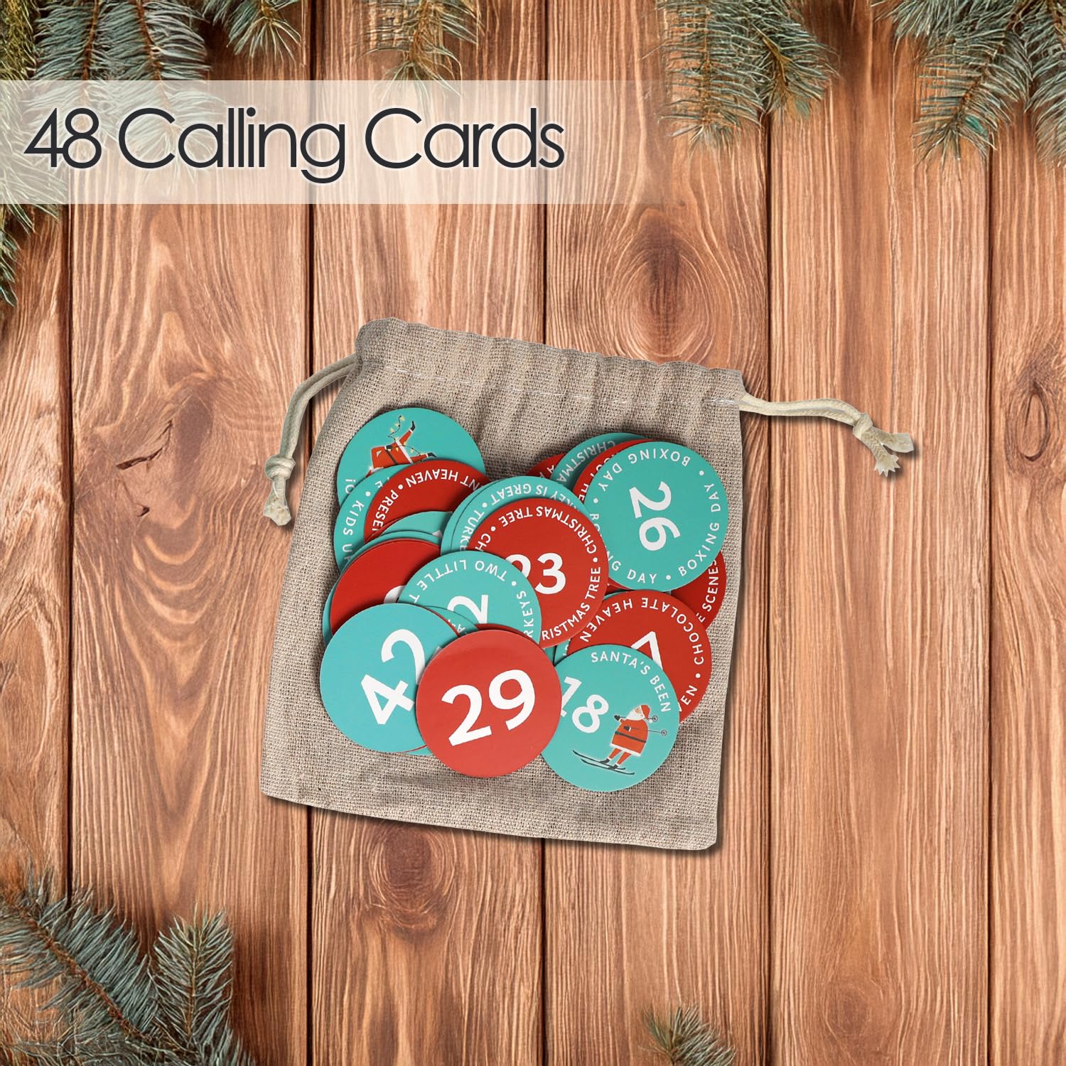 Talking Tables Posing Santa Bingo Game, 100 Sheets Score Pad, Christmas Family Card Game 9