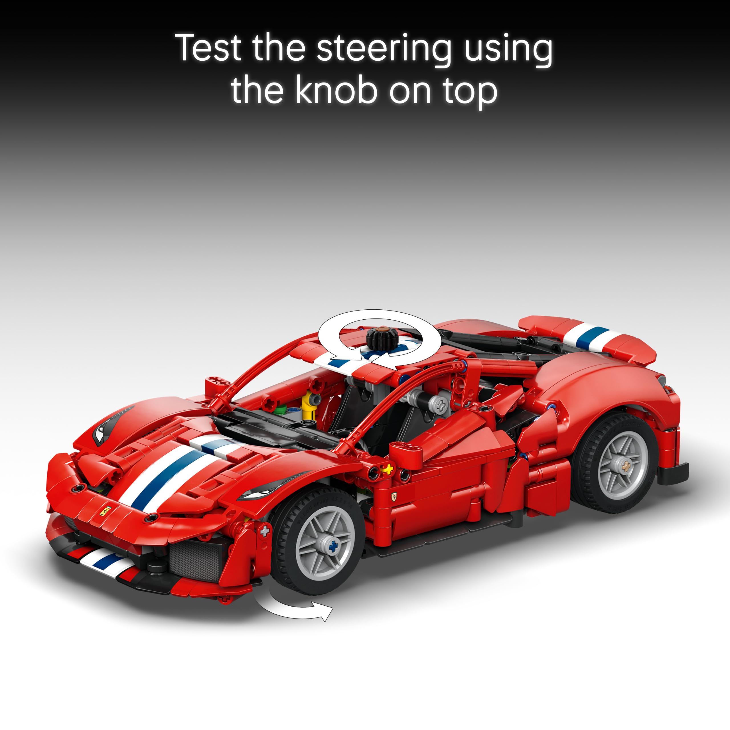 LEGO Technic Ferrari 488 PISTA Car Building Set - V8 Engine, Steering, Opening Doors | Ages 9+ 4