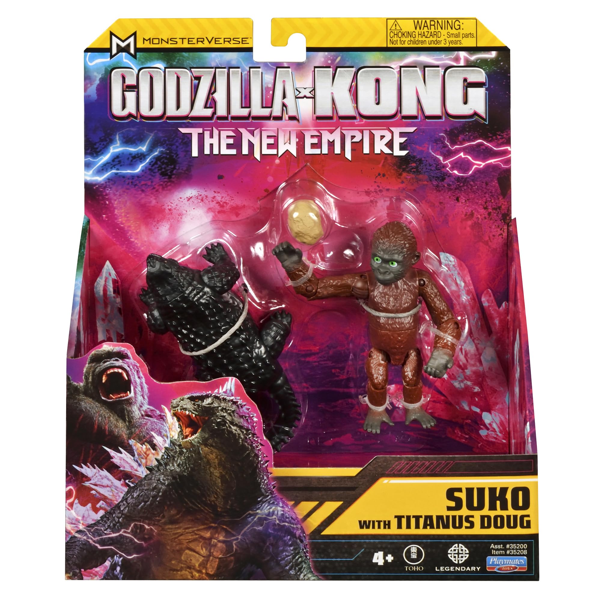 MonsterVerse Godzilla x Kong: The New Empire Suko and Titanus Doug 3.5-Inch Action Figures Set 4