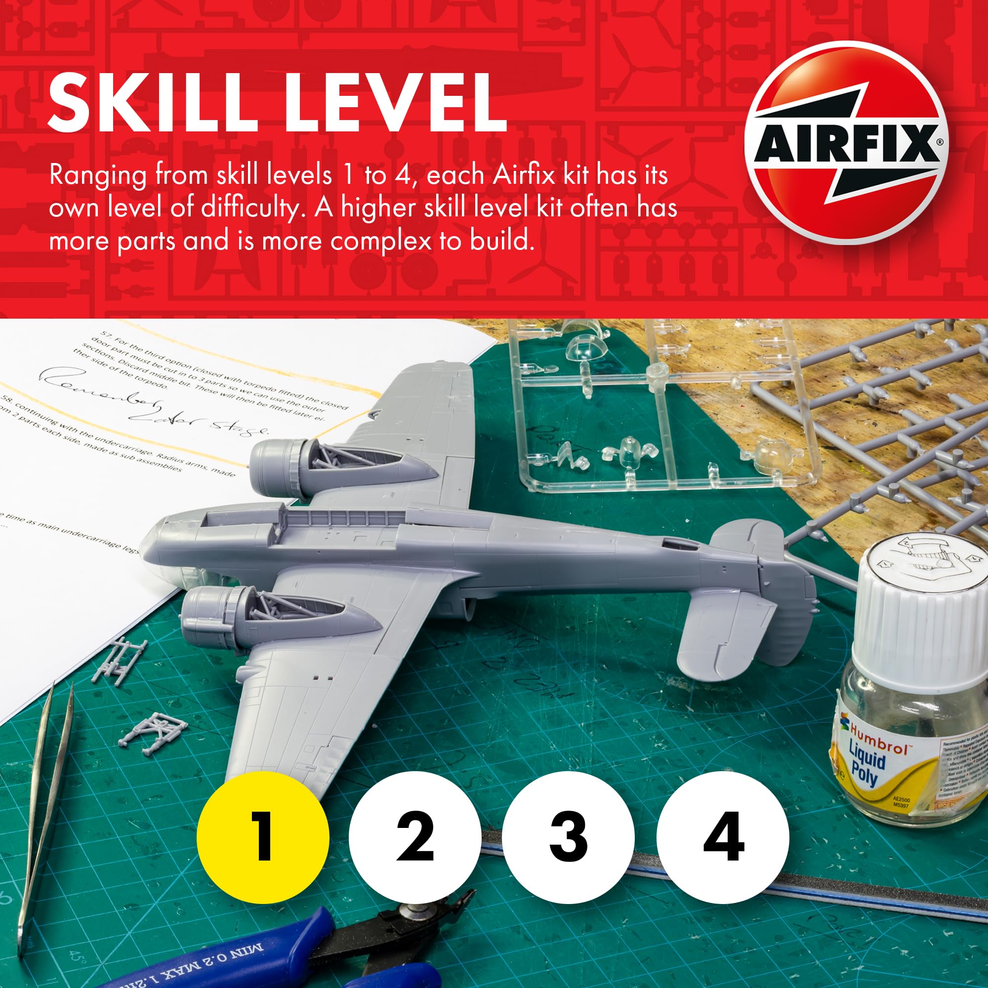 Airfix A01003B Curtiss P-40B Warhawk Aircraft Model Kit (47 Pieces) 4