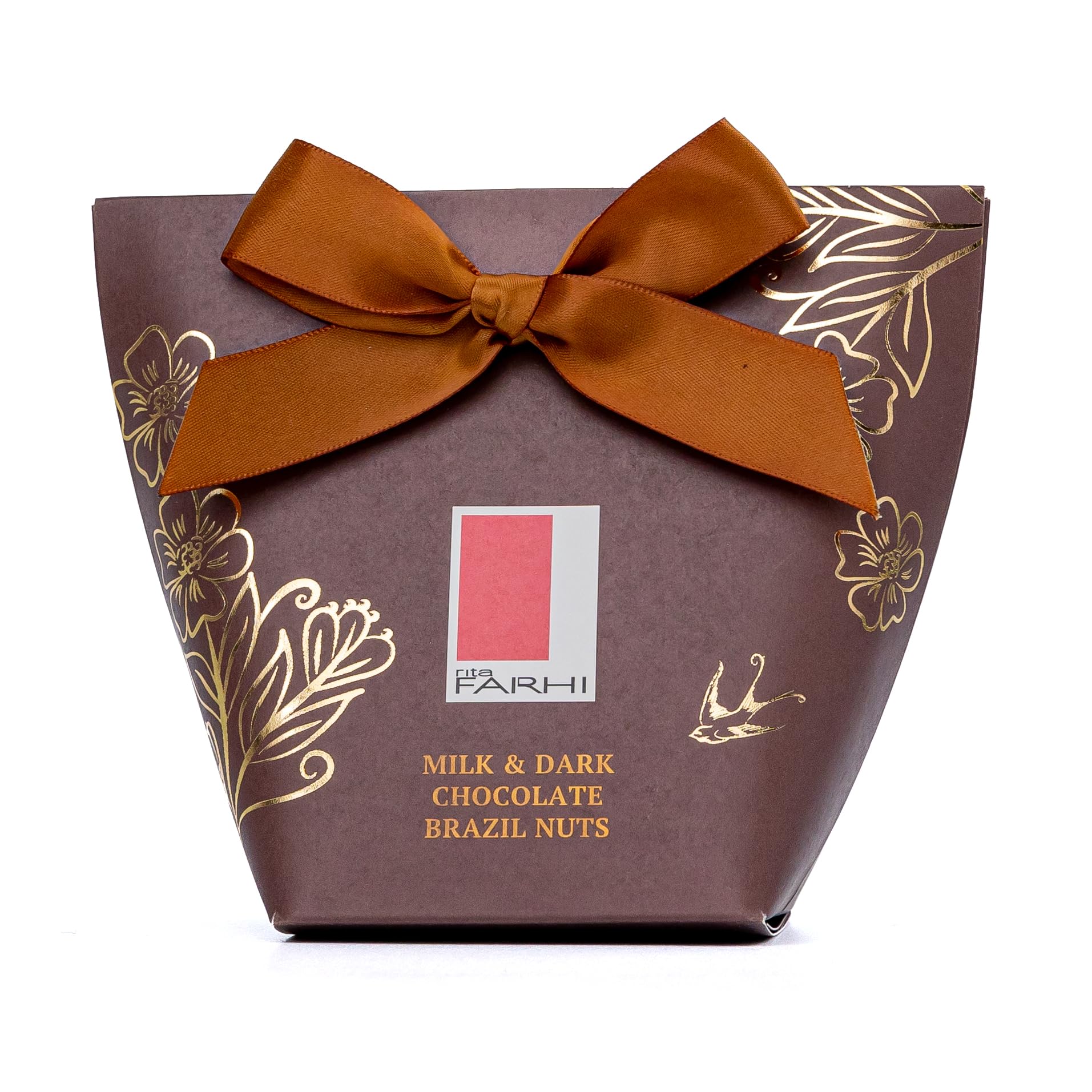 Rita Farhi Milk & Dark Chocolate Brazil Nuts in Luxury Gift Box, 130g