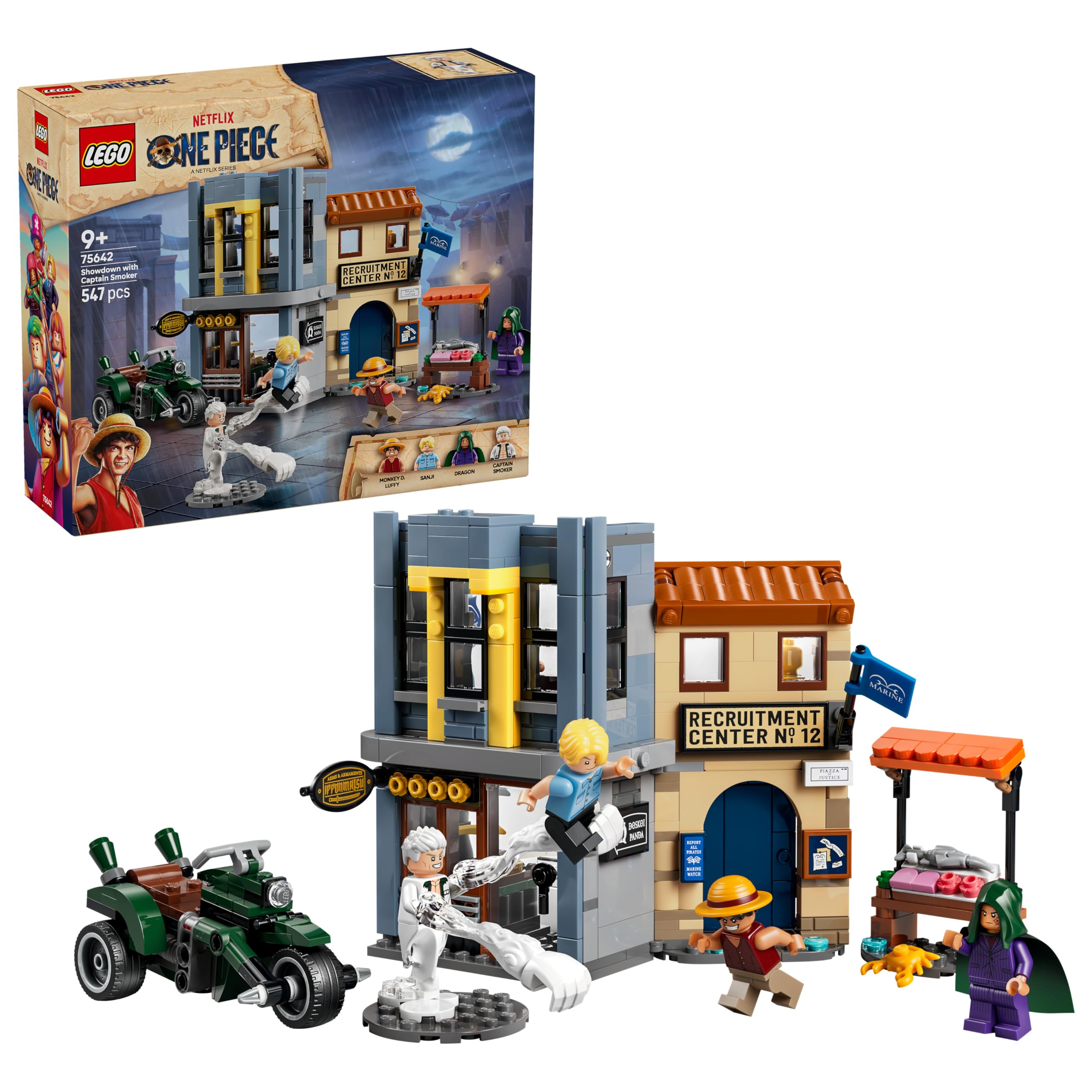 LEGO ONE PIECE Showdown with Captain Smoker Building Set | Ages 9+ | Model 75642
