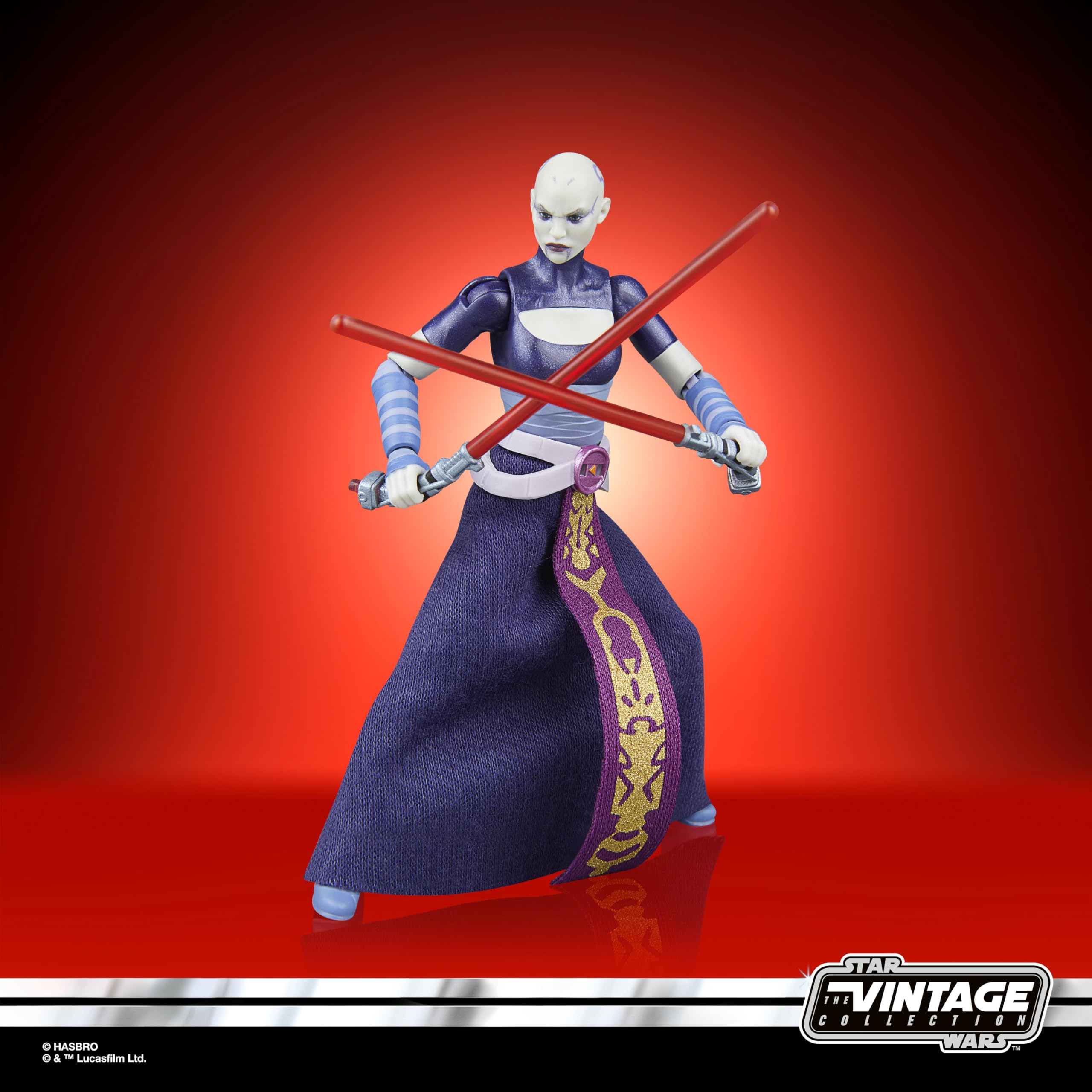 Star Wars The Vintage Collection Asajj Ventress Action Figure - 9.5 cm Scale, The Clone Wars Series-Inspired Collectible 6