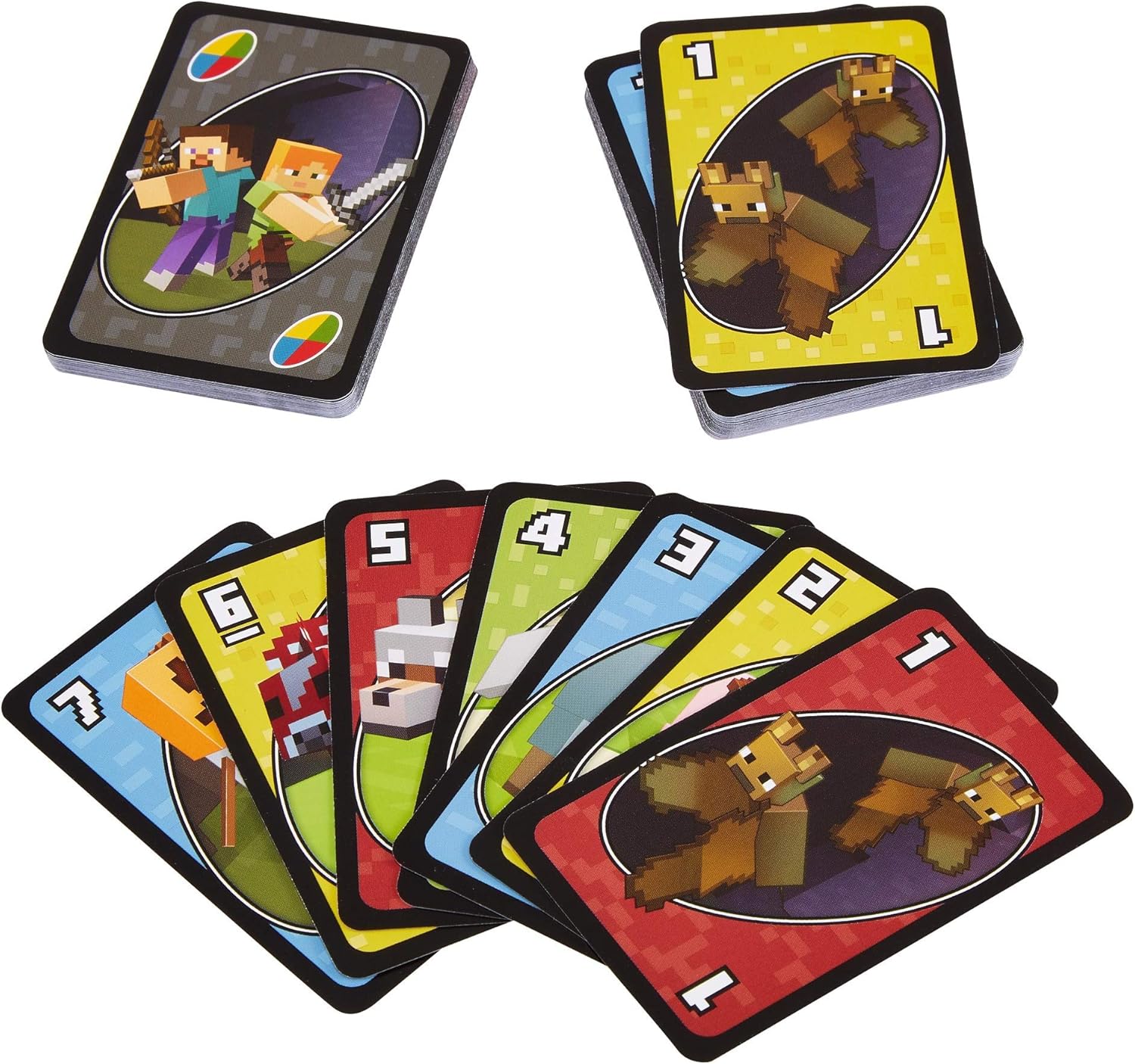 Mattel UNO Minecraft Card Game, Multi-Colour 5