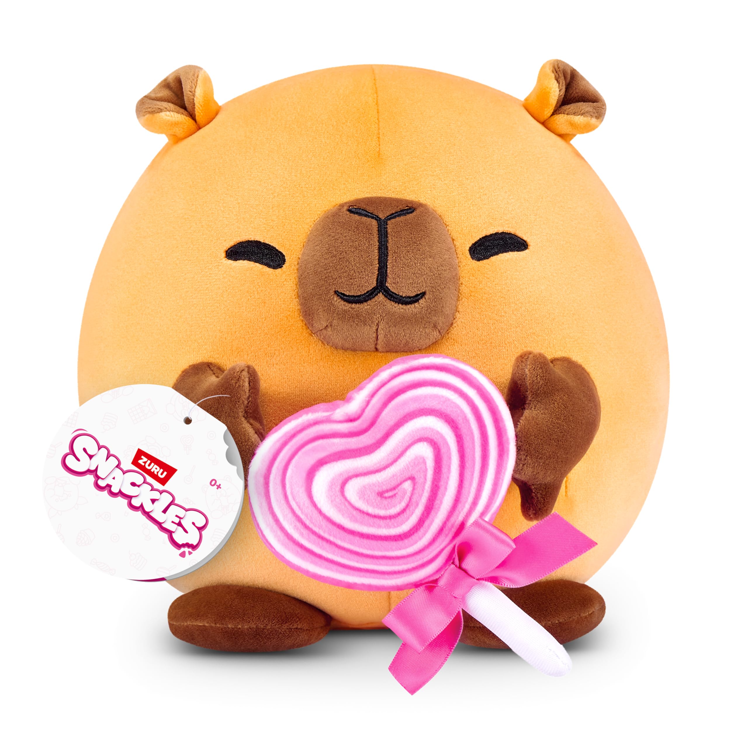 Snackles Capybara - 20 cm ZURU Cuddly Squishy Comfort Plush with Lollipop Snack 7