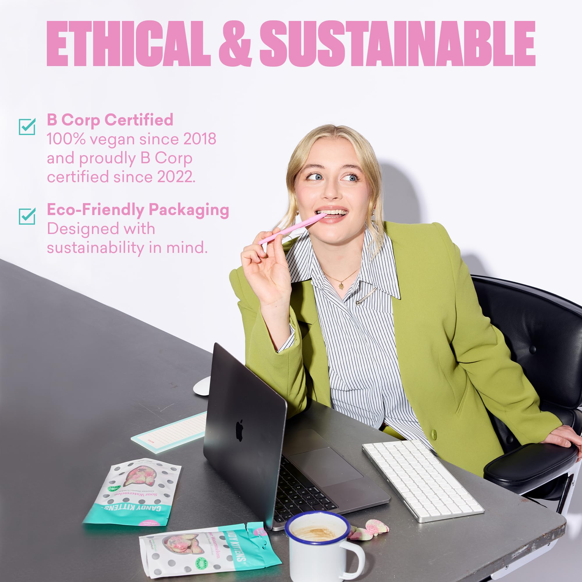 Candy Kittens Sour Watermelon Vegan Sweets – 54g Pack of 12 – Fruity Fizzy Chewy Treats 6