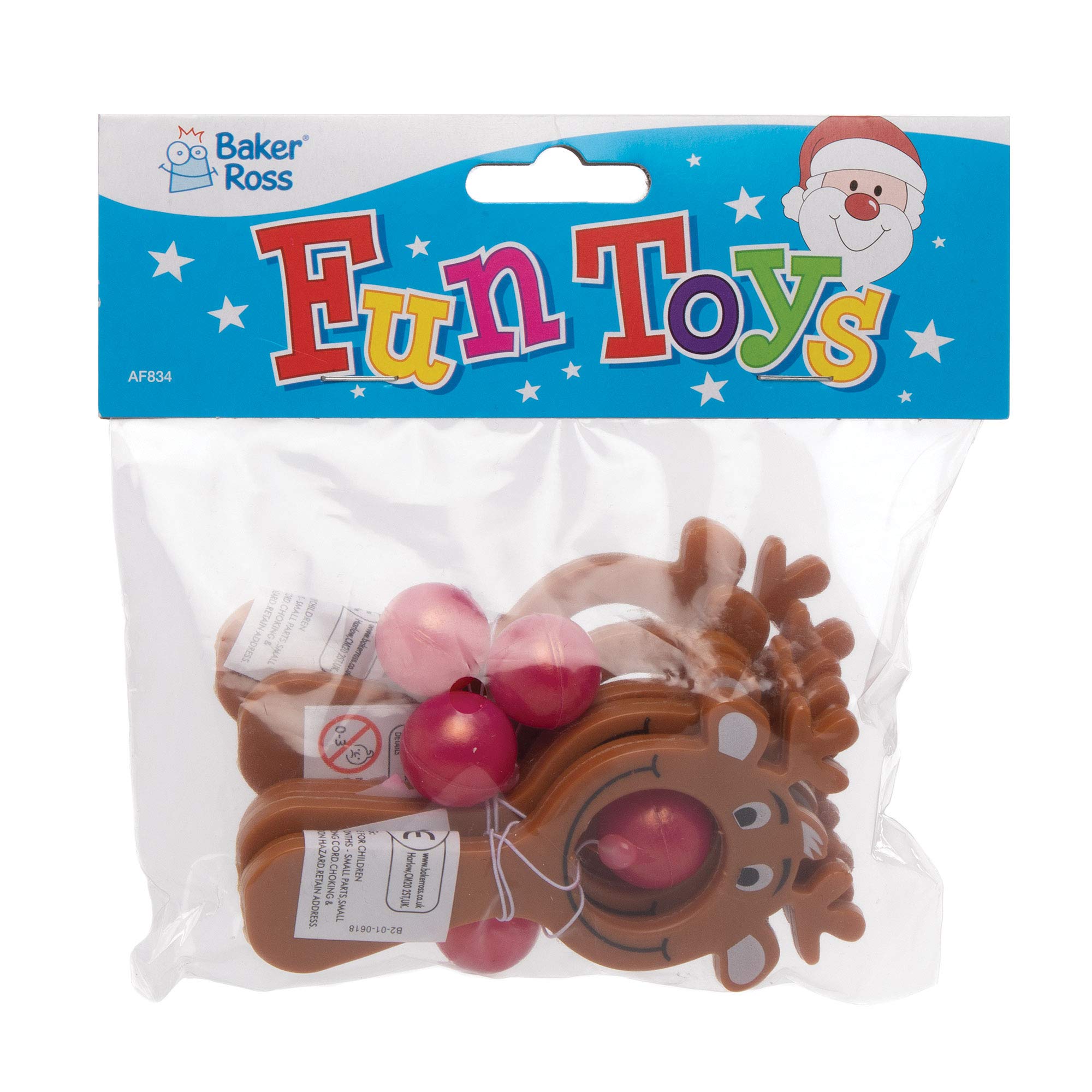 Baker Ross Mini Reindeer Bat & Ball Game - Christmas Party Favour for Kids (Pack of 5) 12