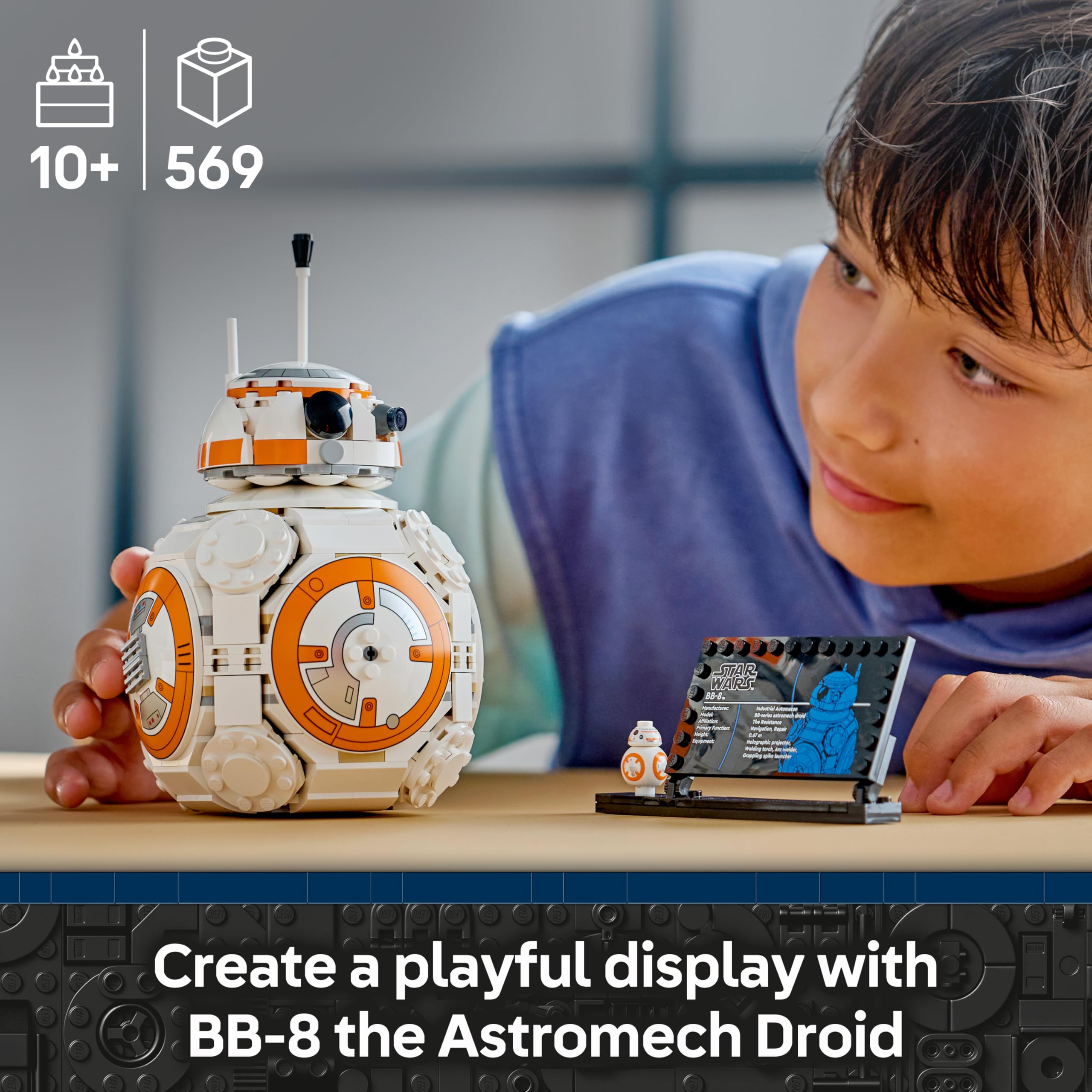 LEGO Star Wars 75452 BB-8 Astromech Droid Figure Model Kit | Ages 10+ | Multicolor