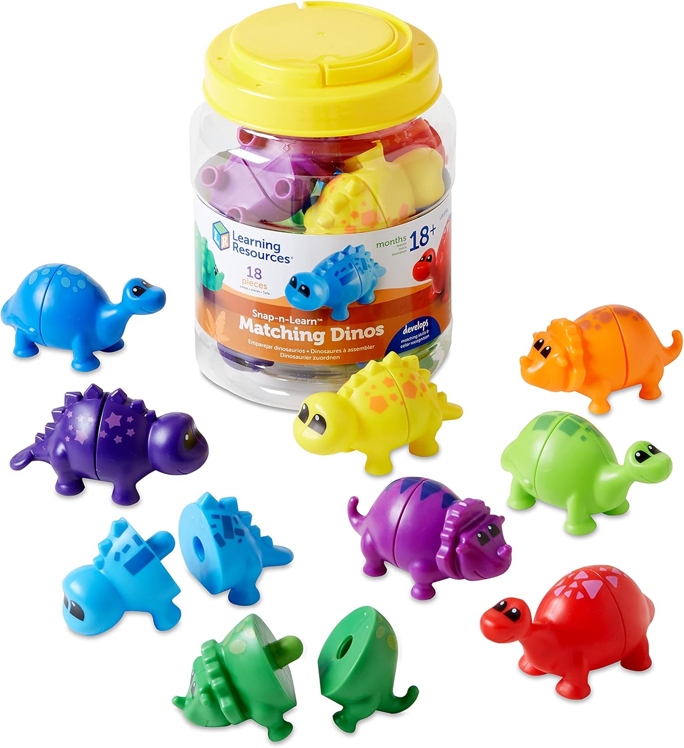 Learning Resources Snap-n-Learn Matching Dinos - Educational Toddler Puzzle for Ages 18 Months+ 1