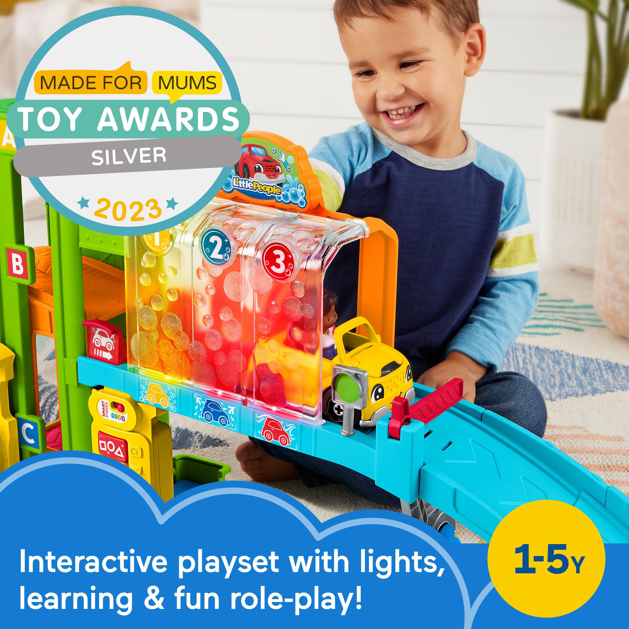 Fisher-Price Little People Car Garage Playset with Toy Car | Ages 1-5 Years | HRB33