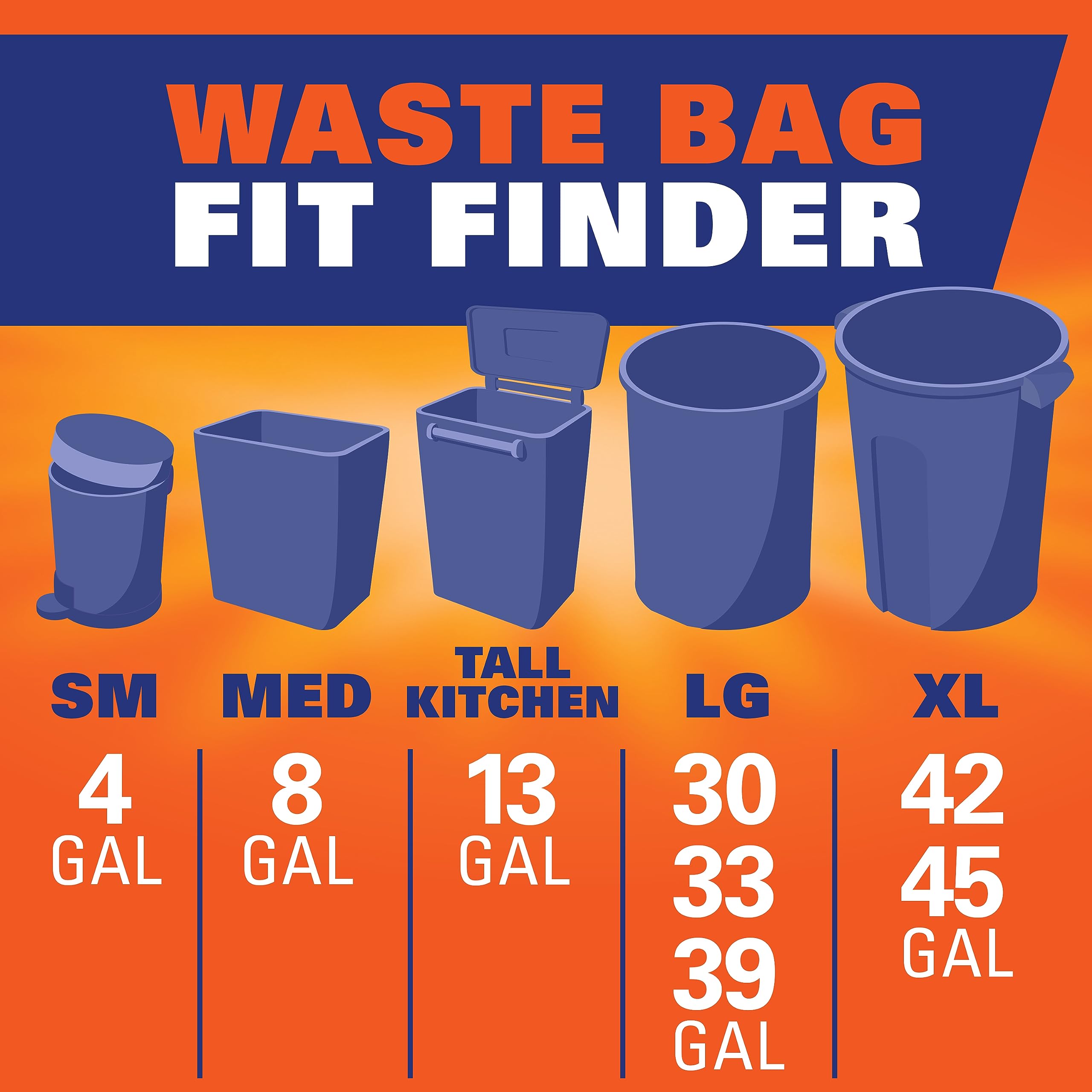 Hefty Ultra Strong Trash Bags Clean Burst Scent 13 Gallon Tall Kitchen Drawstring 80 Count 6