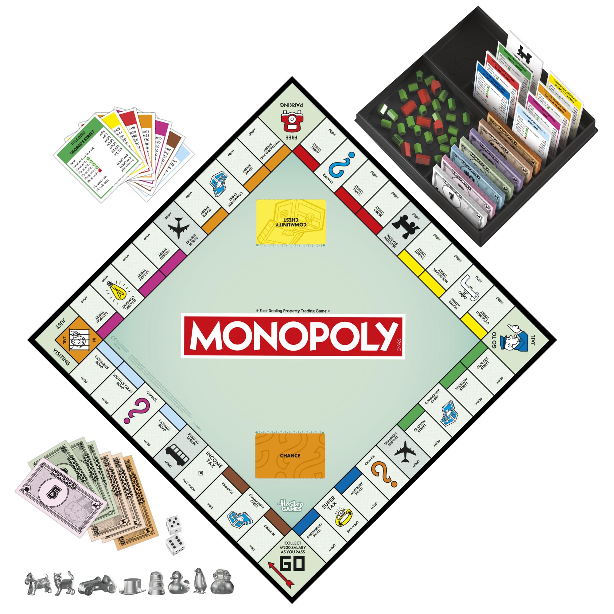 Monopoly Standard Edition Board Game - Family Fun, Ages 8+, 2-6 Players, Multi-color 3