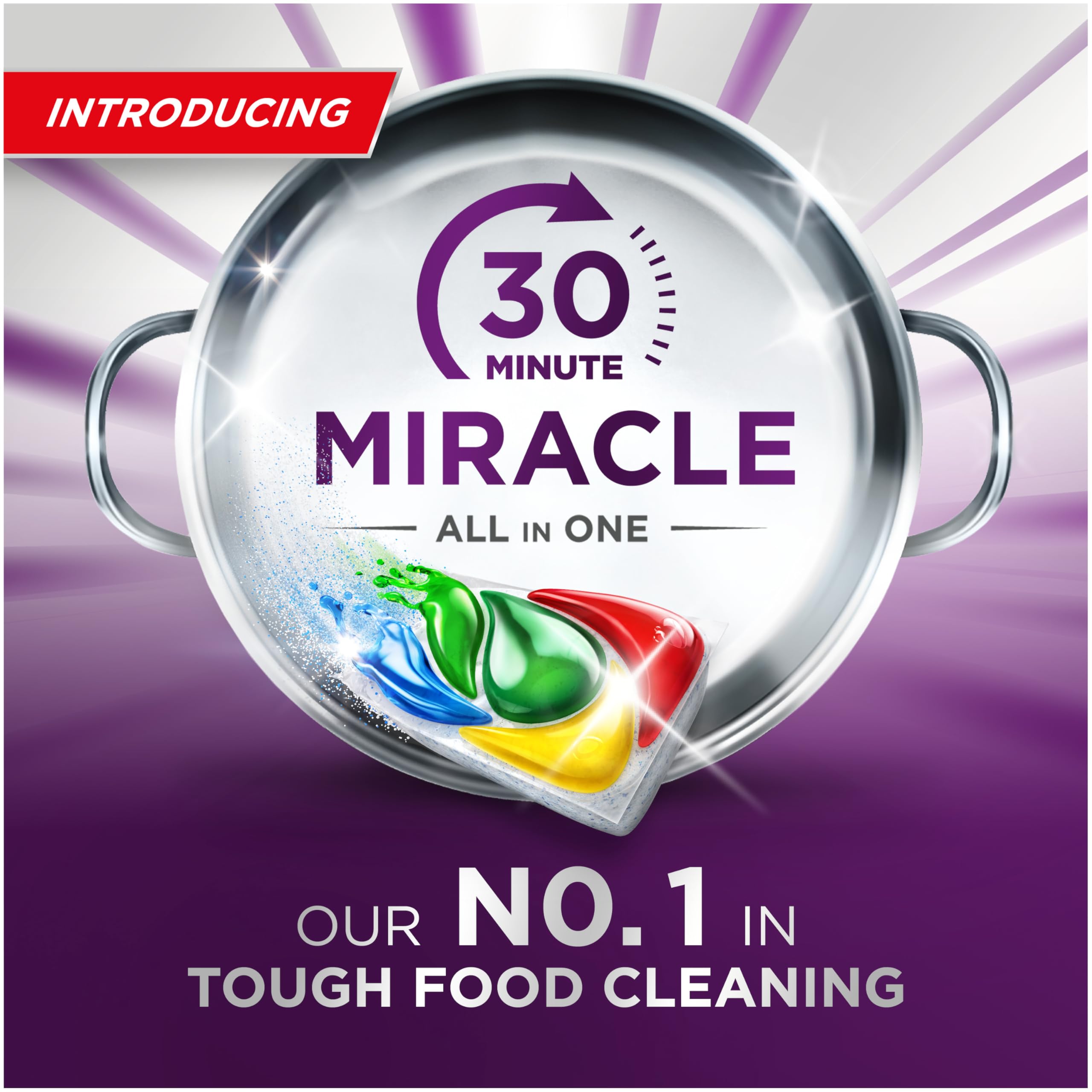 Fairy 30 Minute Miracle Platinum Plus Dishwasher Tablets - 74 Count, Fresh Scent