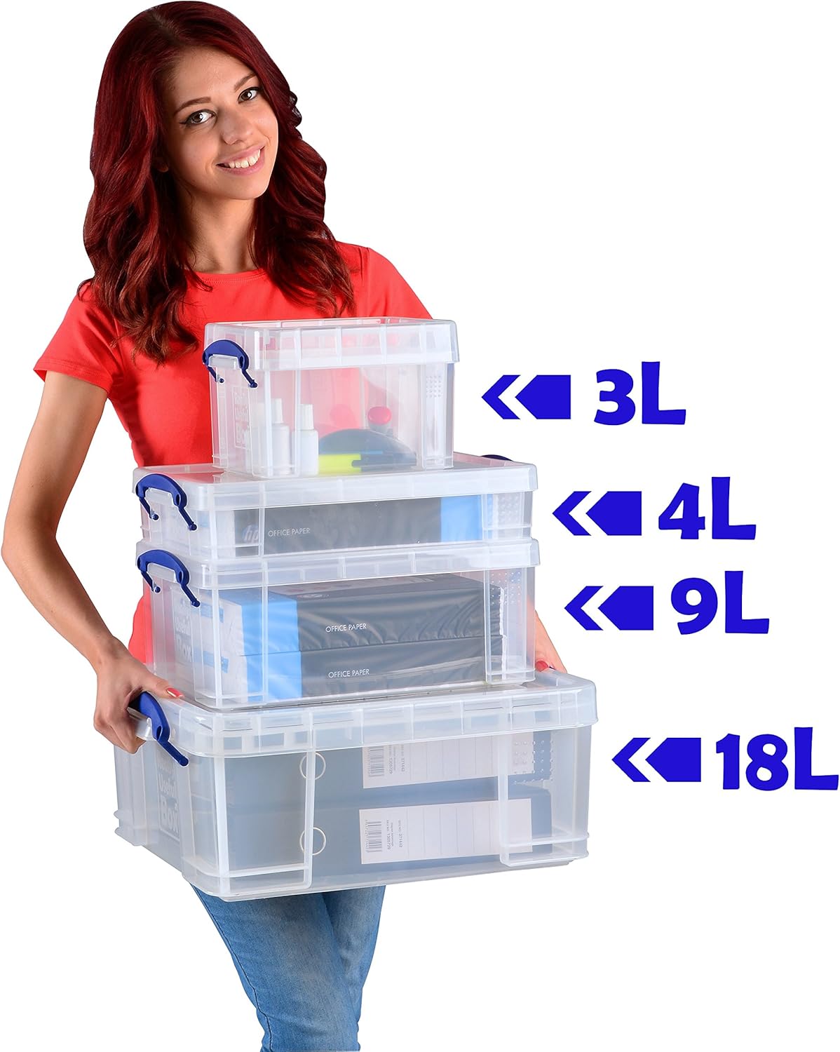 Really Useful Box 9 Litre Plastic Storage Box Clear 4