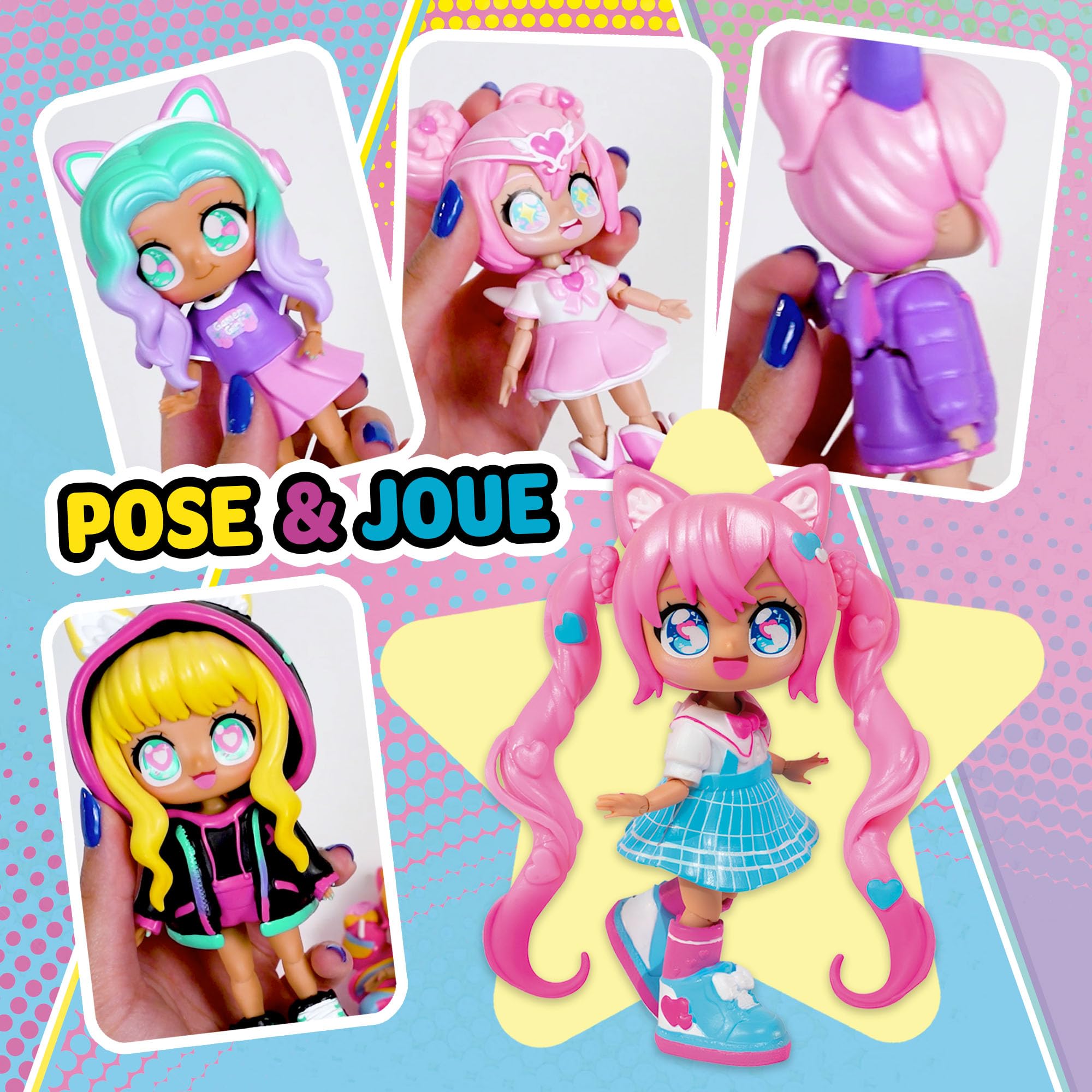 Animakii Fashion Doll – Unicorn & Bat Style Customisable Doll with 32+ Looks, 5+ Years 14