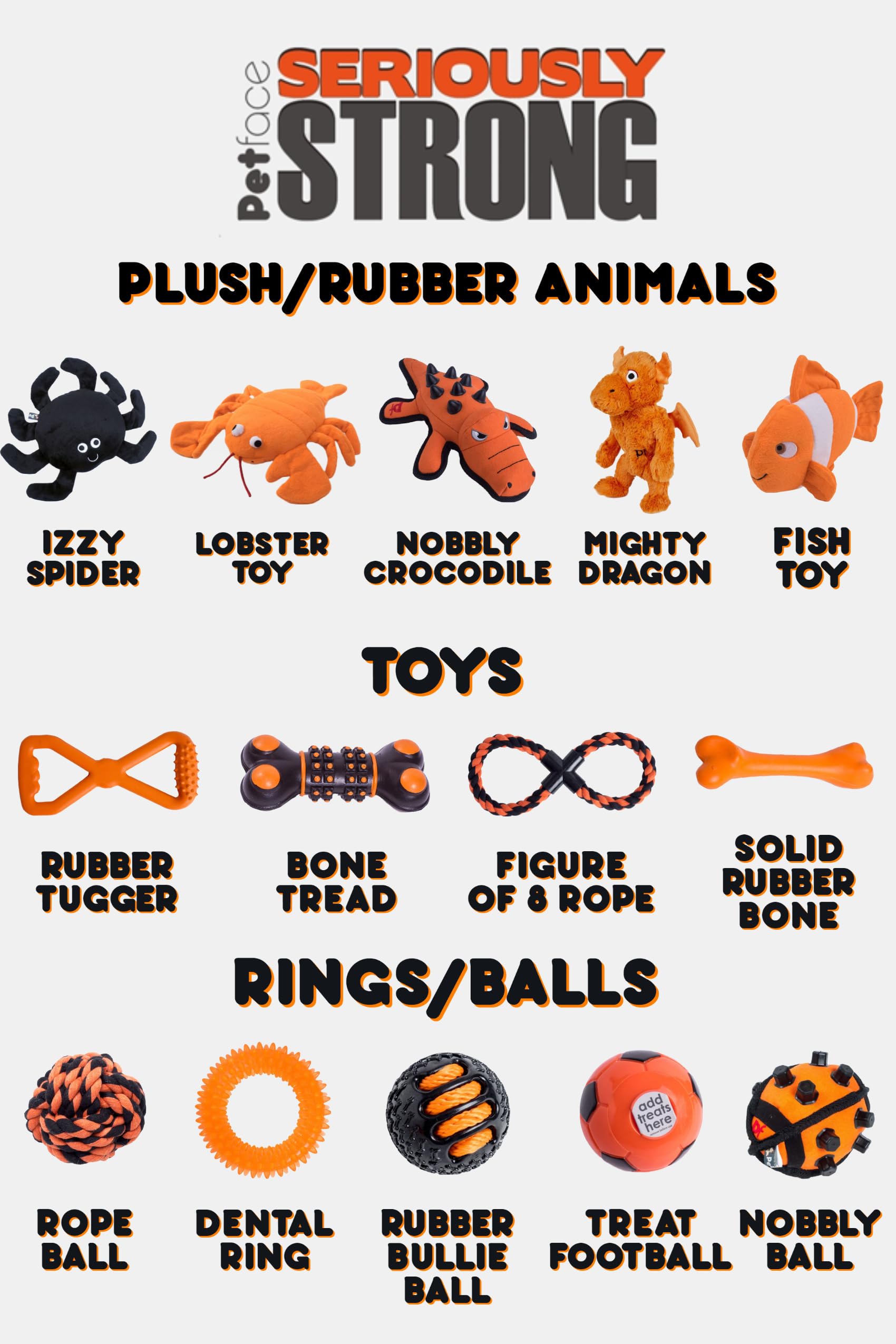 Petface Seriously Strong Rubber Extreme Tugger Chew Toy for Dogs | Durable Orange Rubber | 1 Count 6