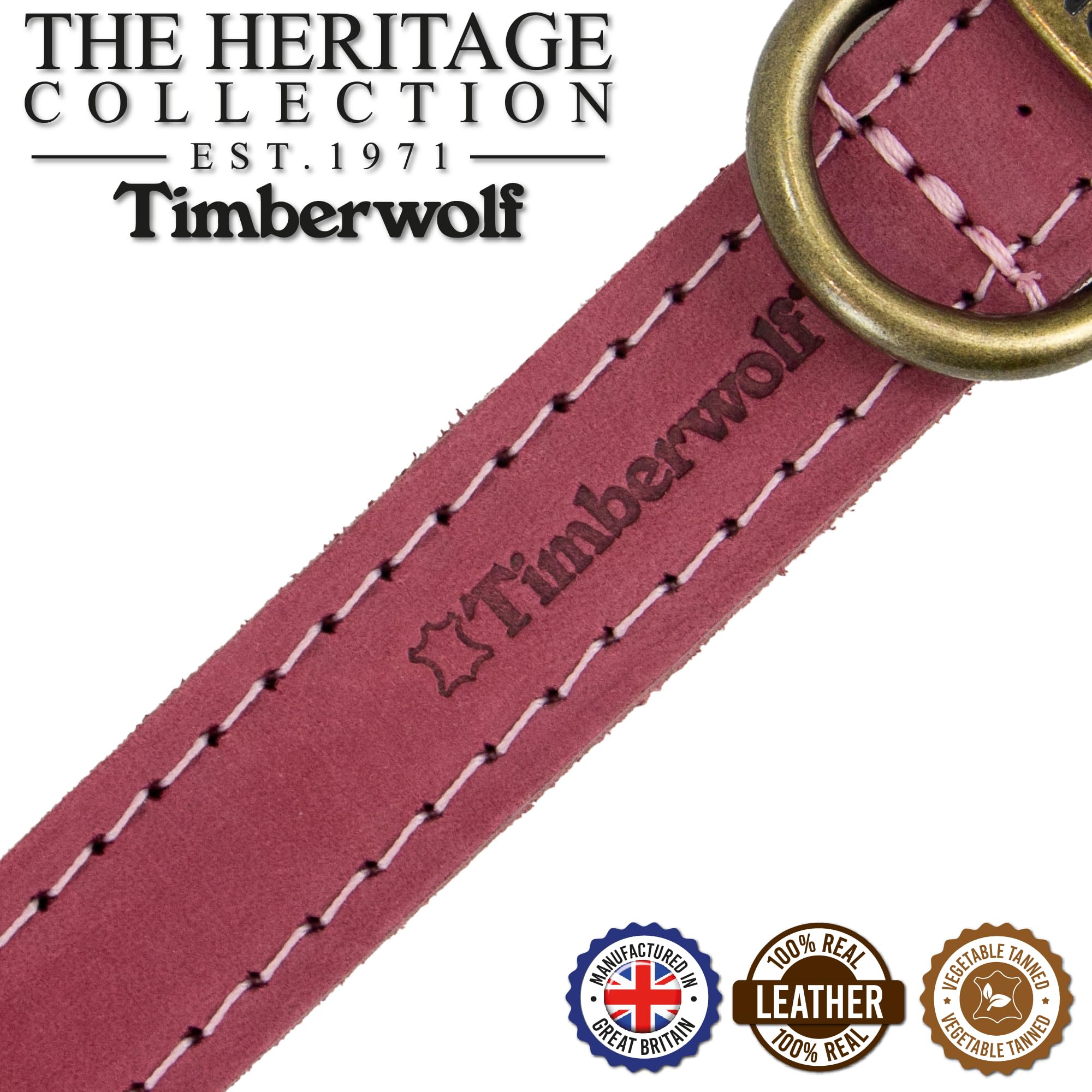 Ancol Timberwolf Premium Leather Dog Collar - Top-Grain Bridle Leather | Size 3 (28-36 cm) 3