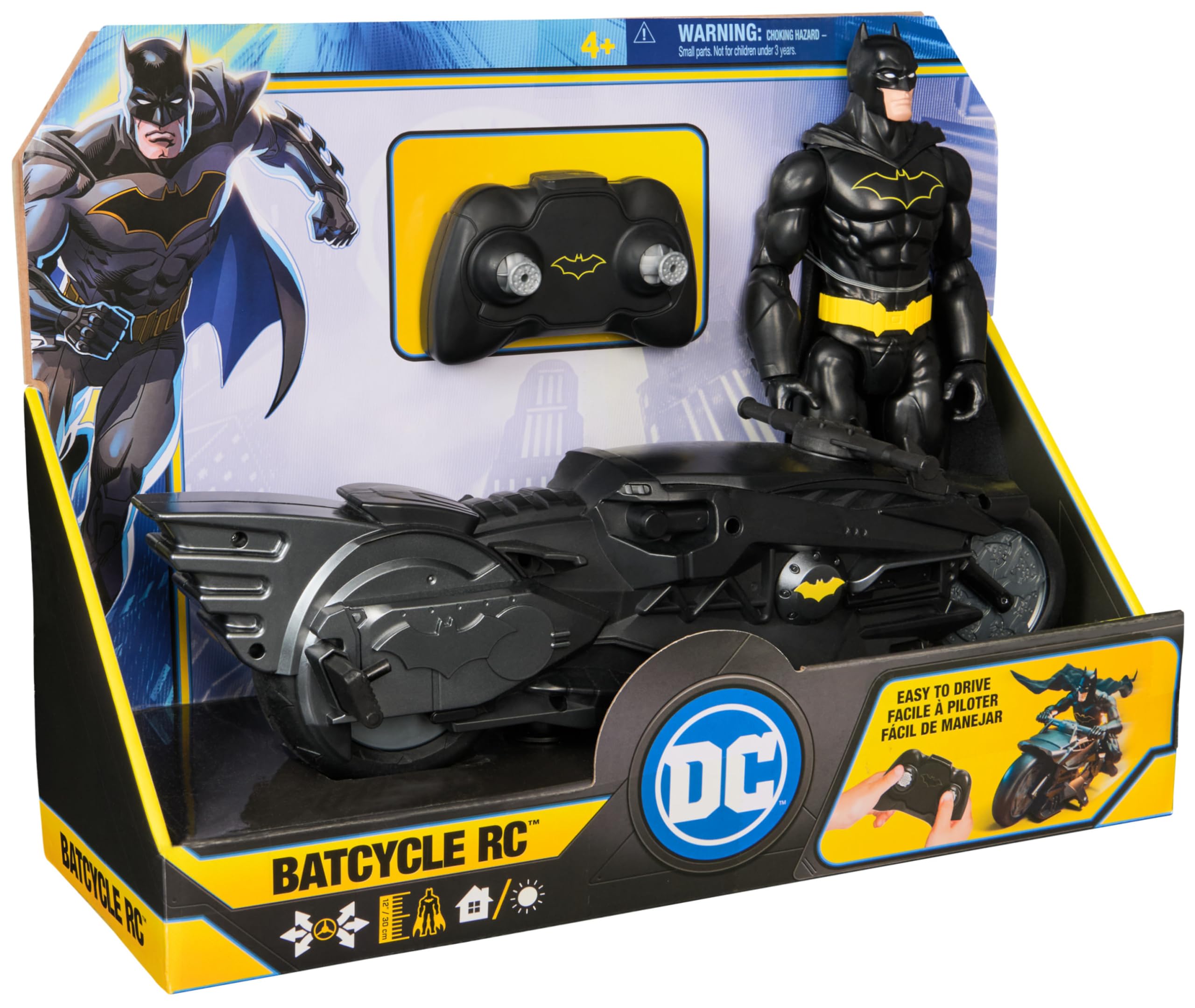 Batman Stealth Remote Control Batcycle with 30cm Batman Action Figure - Remote-Controlled Vehicle for Kids 6