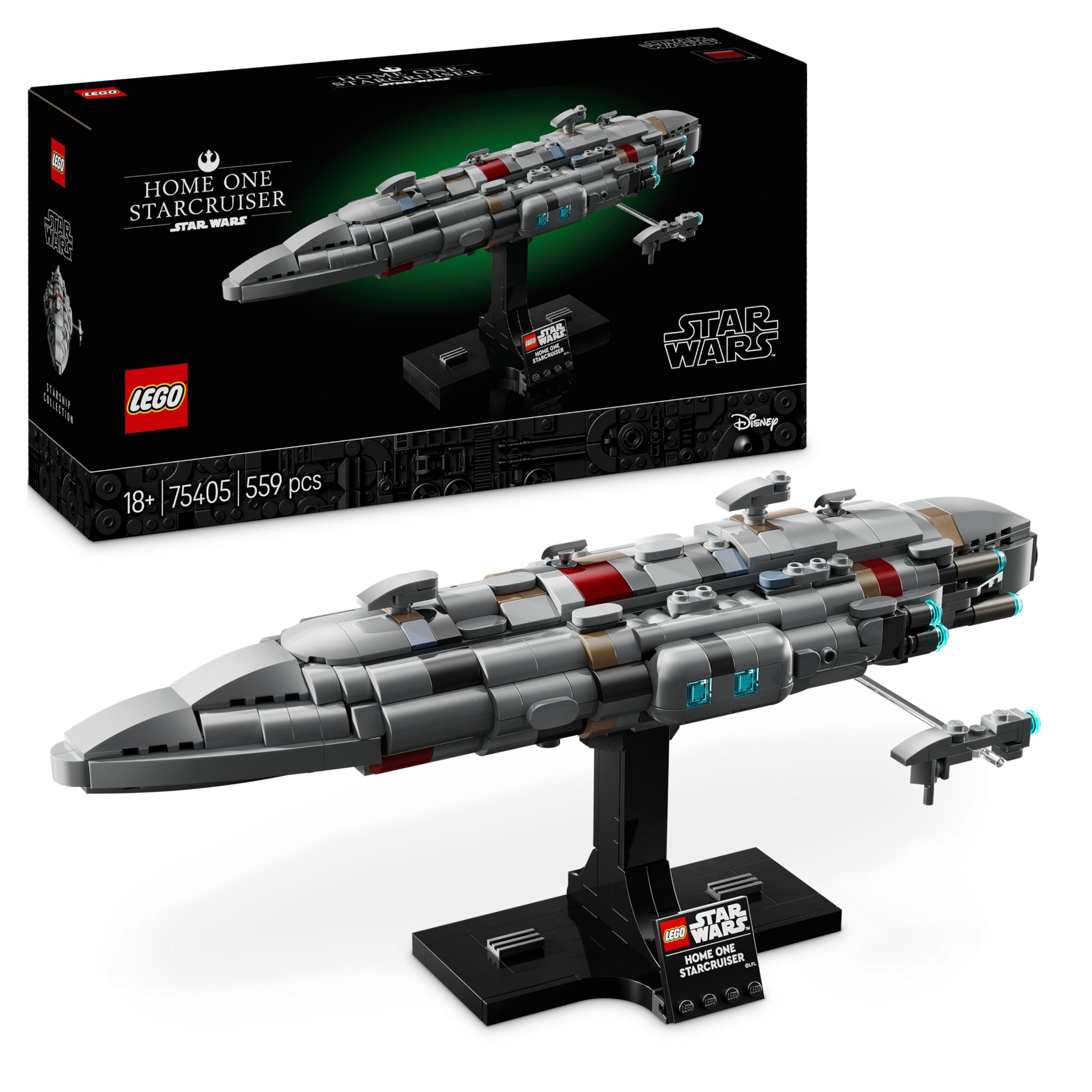 LEGO Star Wars 75405 Home One Starcruiser Building Set - Collectible Build-and-Display Model for Adults 1