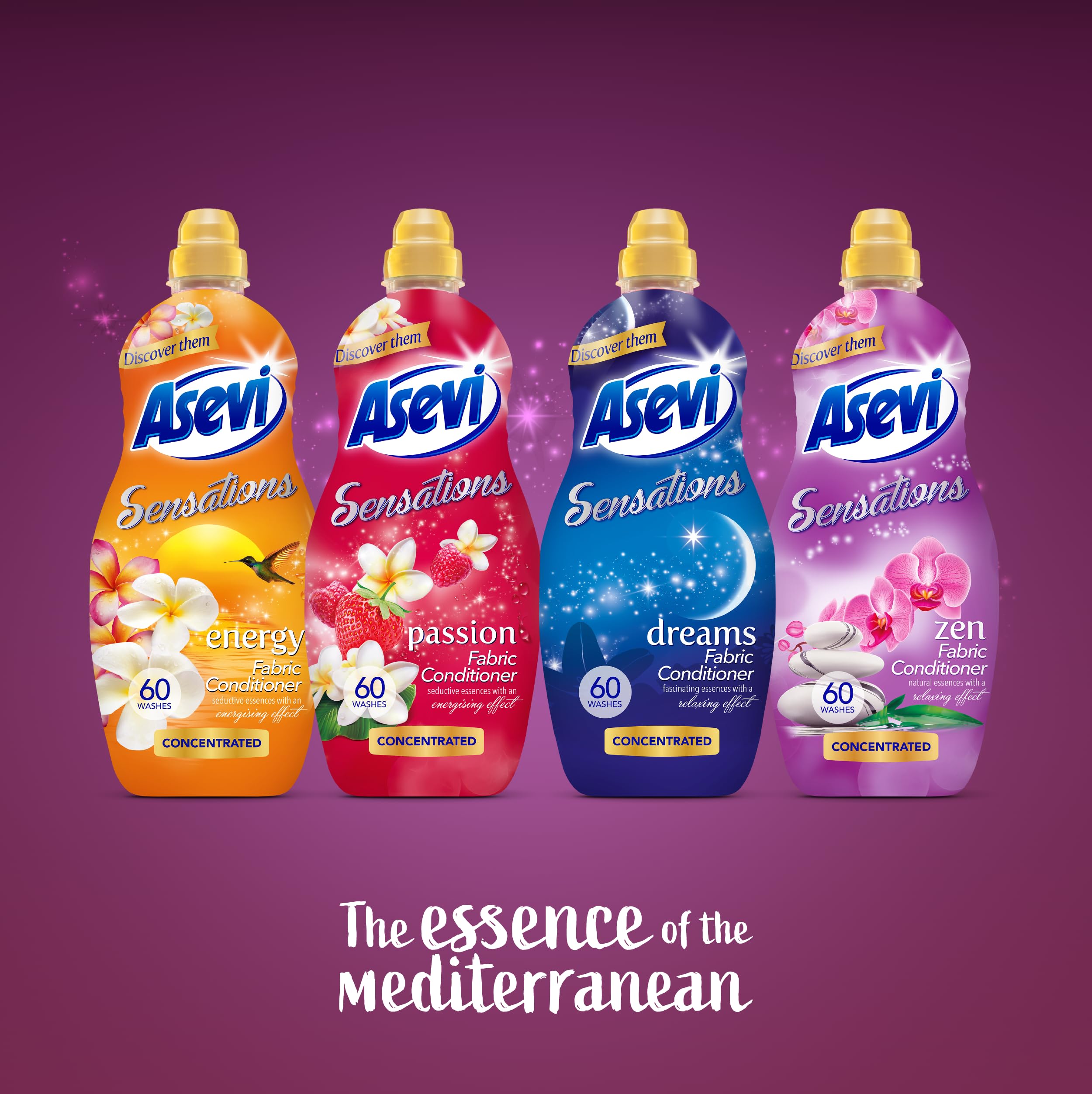 Asevi - Sensations Energy Concentrated Liquid Fabric Softener (1 L) 12