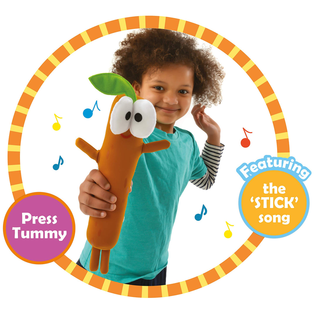 Hey Duggee Singing Sticky Stick Soft Toy - 27cm Musical Plush for Toddlers