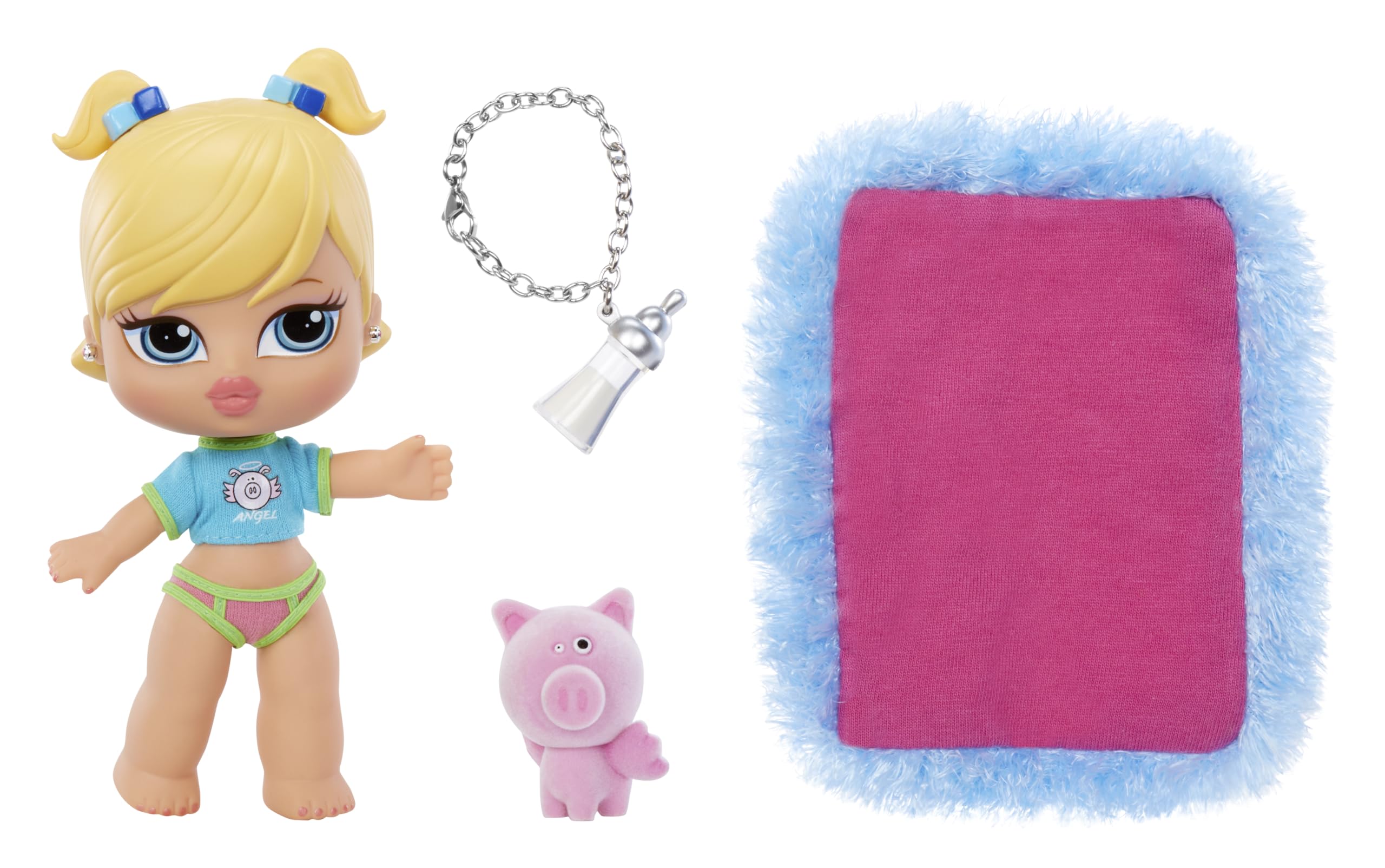 Bratz Babyz Collectible Fashion Doll - Cloe with Real Fashions, Flocked Pet & Baby Bottle Necklace - Ages 3+ 9