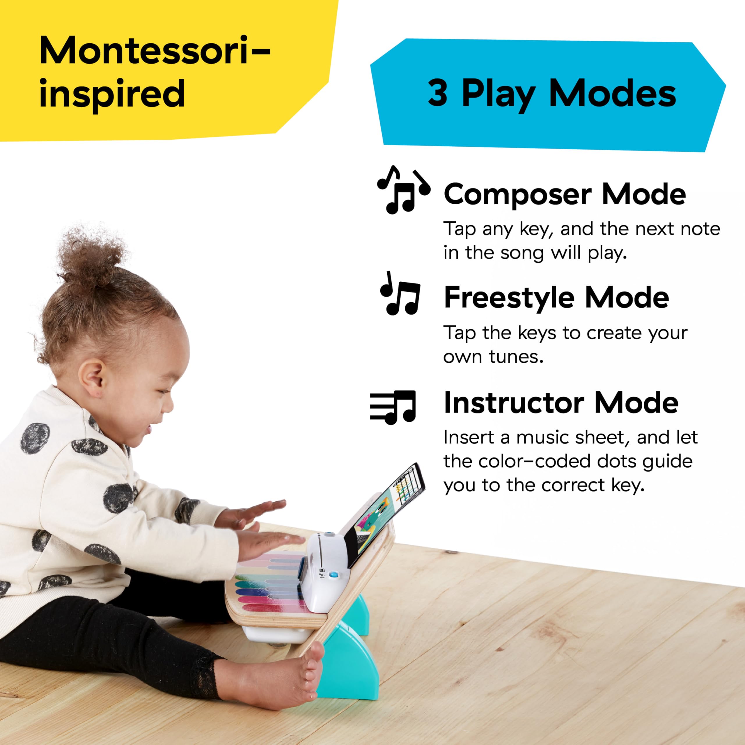 Baby Einstein Hape Magic Touch Piano - Wooden Musical Toy for Toddlers 6-36 Months 8