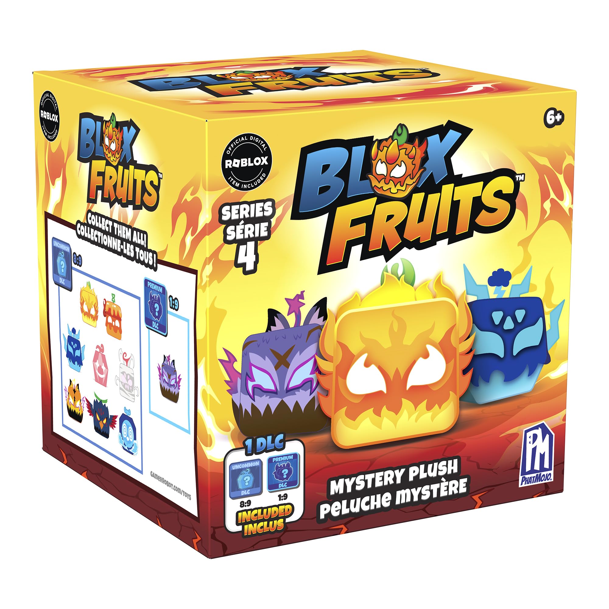 Blox Fruits Series 4 Mystery Plush - 4' Collectible Stuffed Toy with DLC Code