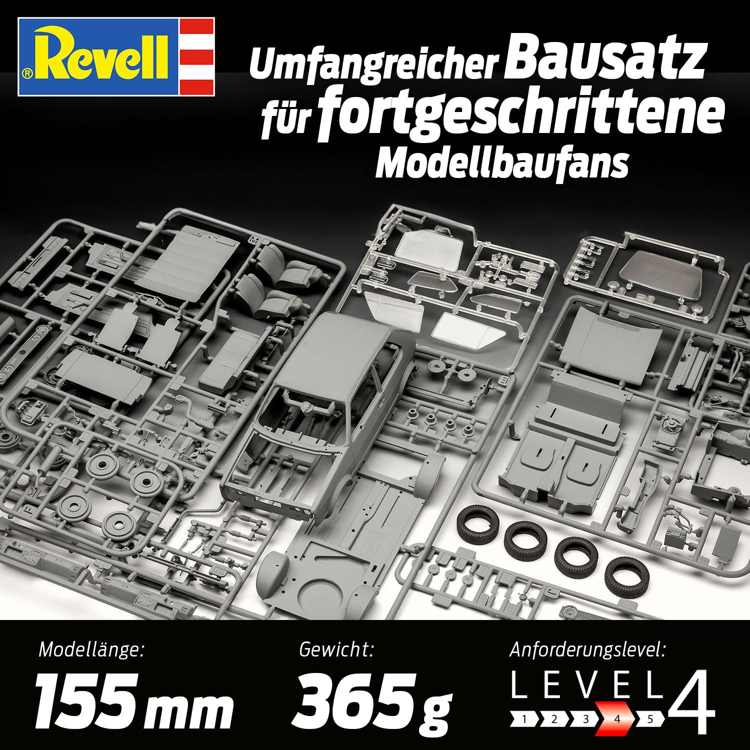 Revell 35 Years VW Golf Mk1 GTI Pirelli Plastic Model Kit - 1:24 Scale Building Toy for Ages 8+ 15