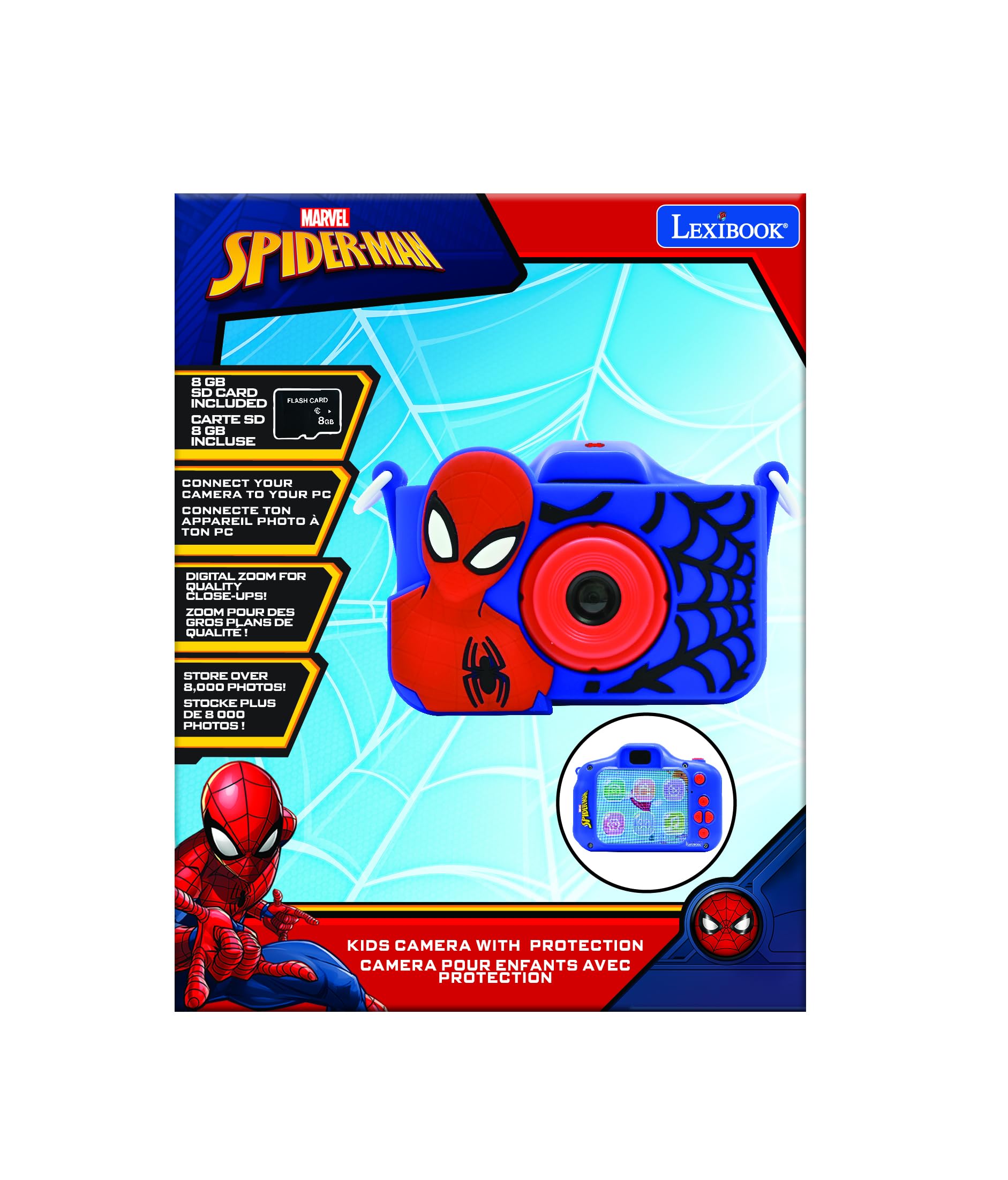 Lexibook DJ078SP Spider-Man 4-in-1 Kids Camera with 8GB Card, MP3 Player & Games 7