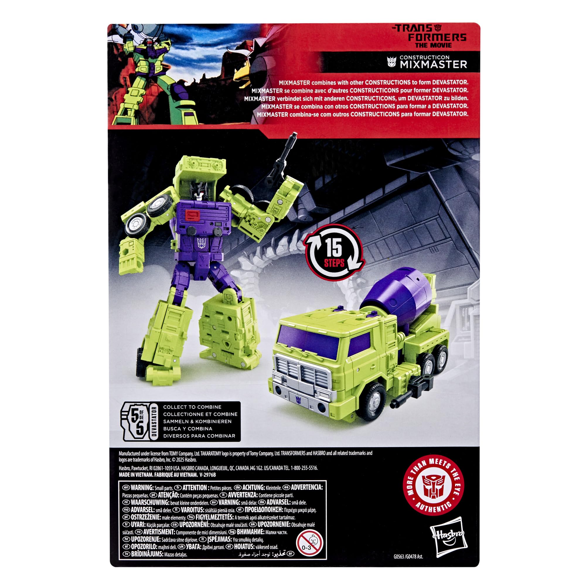 Transformers Studio Series Voyager Class Constructicon Mixmaster Action Figure | 14 cm 5