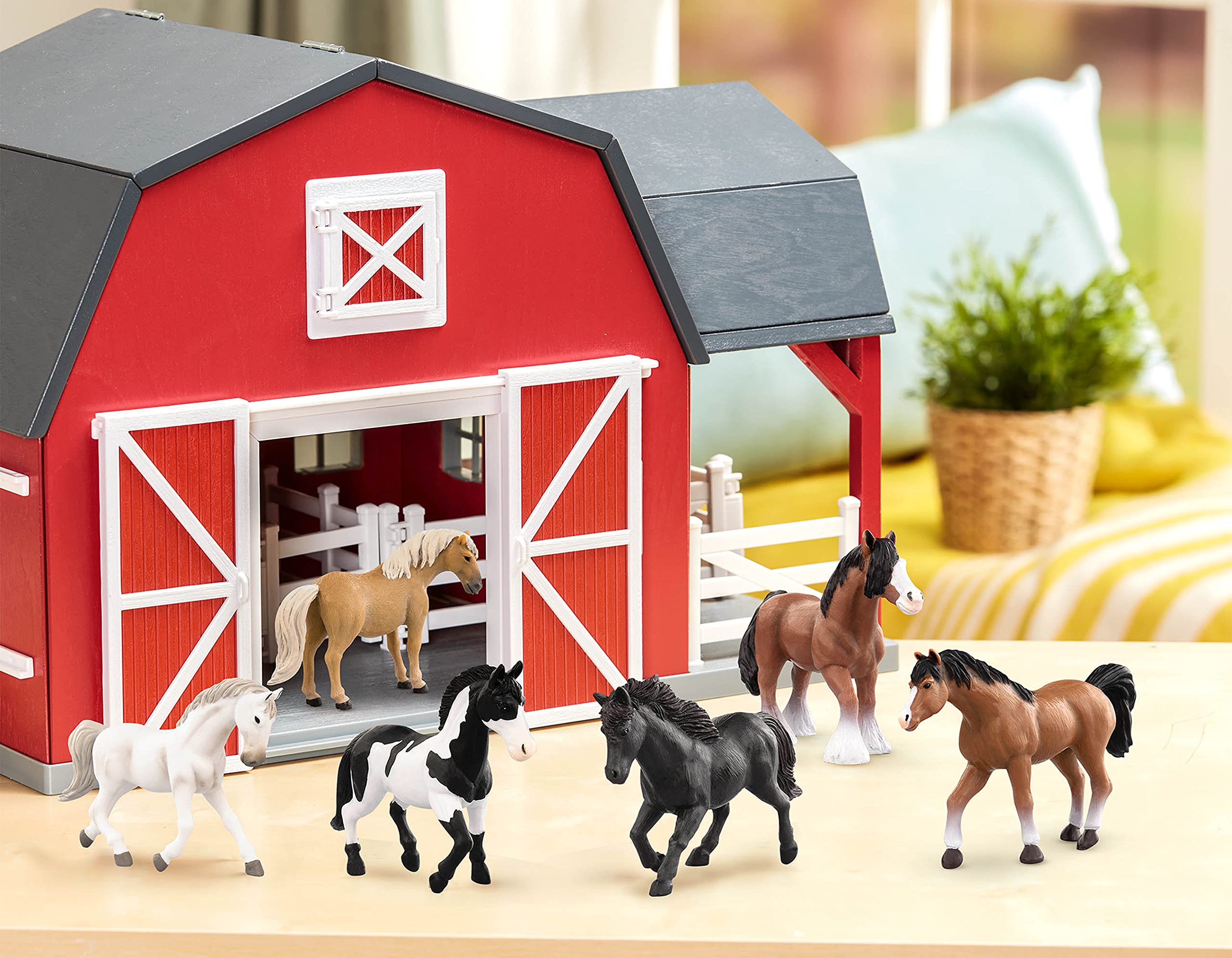 Terra by Battat 6-Piece Realistic Horse Figurines Set - 6-Inch Plastic Animal Play Figures for Kids 3+ 10